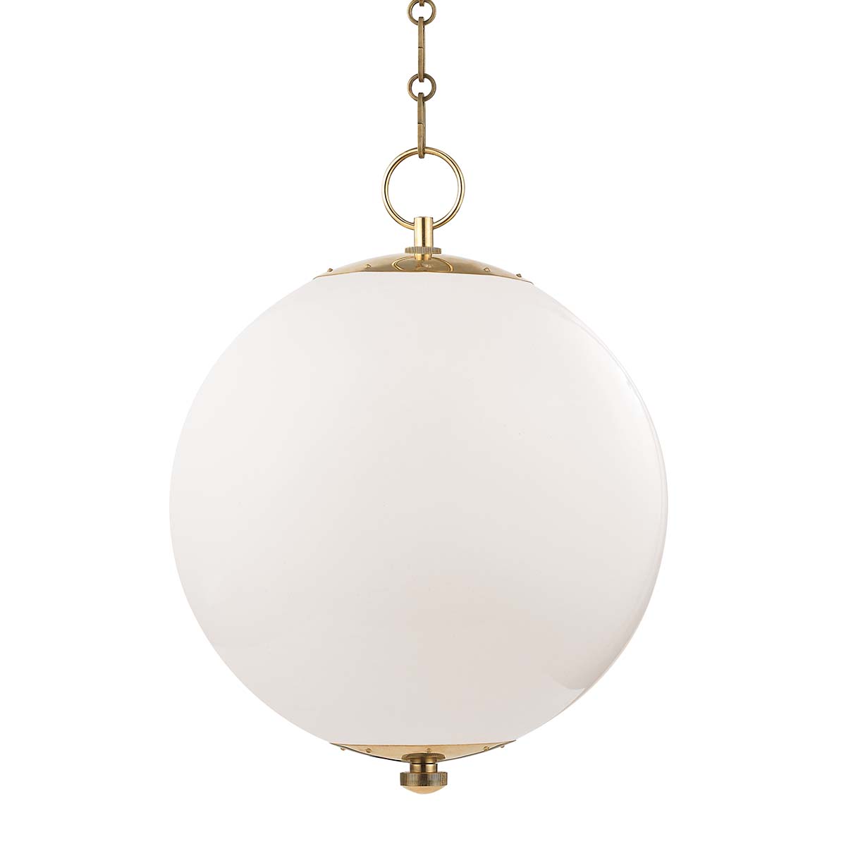 Photos - Chandelier / Lamp No 1 Hudson Valley Lighting MDS701 Sphere No.1 Single Light 16" Wide Pendant Aged Brass Indoor Lighting Pendants MDS701-AGB 