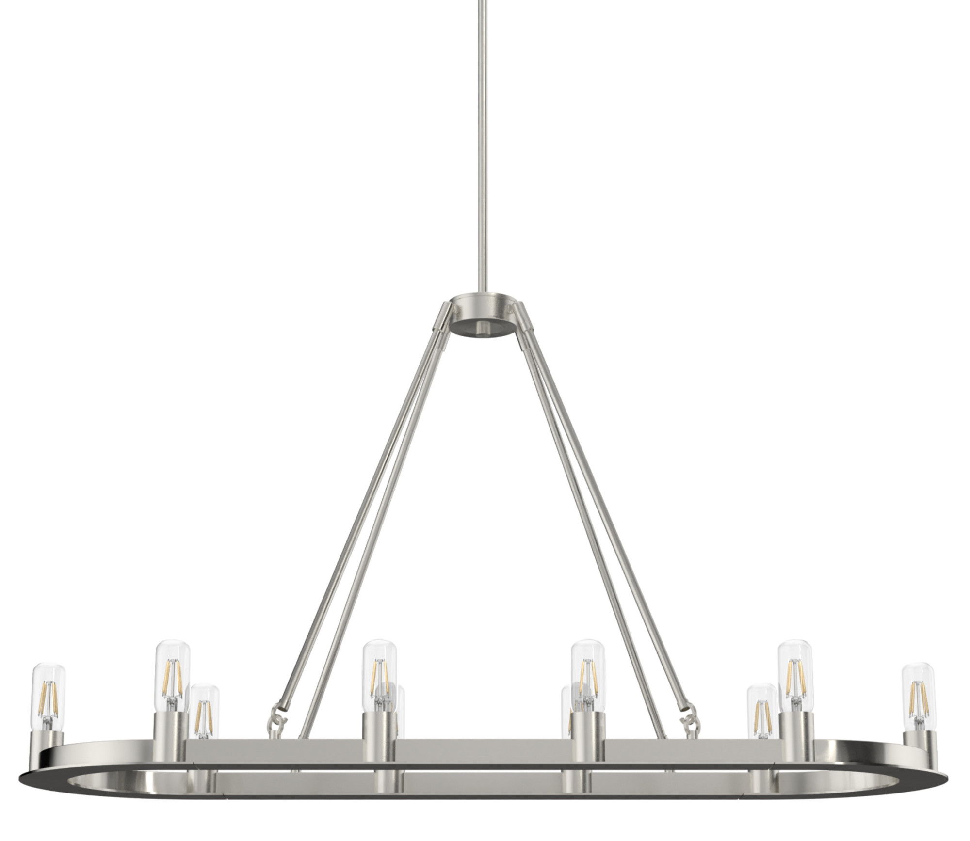 Photos - Chandelier / Lamp Hunter Saddlewood 46 Chandelier Saddlewood 10 Light 16" Wide LED Ring Chandelier Brushed Nickel Indoor Lighting Chandeliers