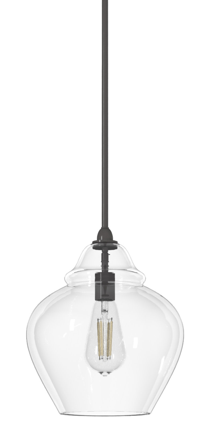 Photos - Chandelier / Lamp Hunter Dunshire 12 Pendant Dunshire 12" Wide Pendant Noble Bronze / Clear Glass Indoor Lighting Pendants 19646