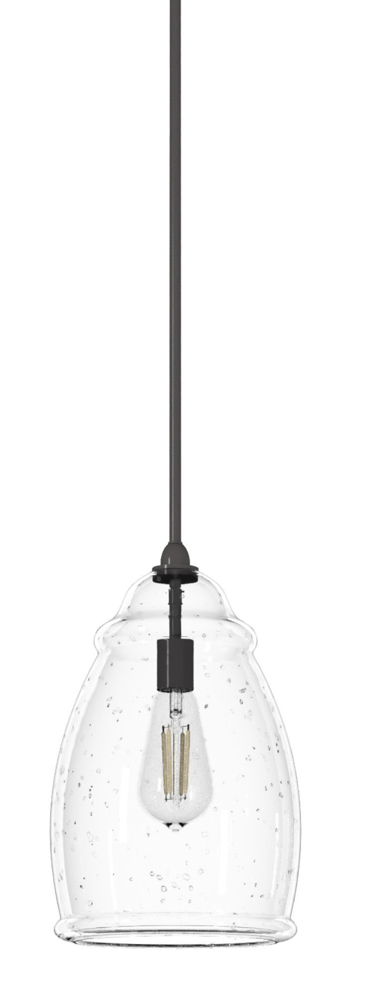 Photos - Chandelier / Lamp Hunter Dunshire 10 Pendant Dunshire 10" Wide Mini Pendant Noble Bronze / Seeded Glass Indoor Lighting Pendants 19651