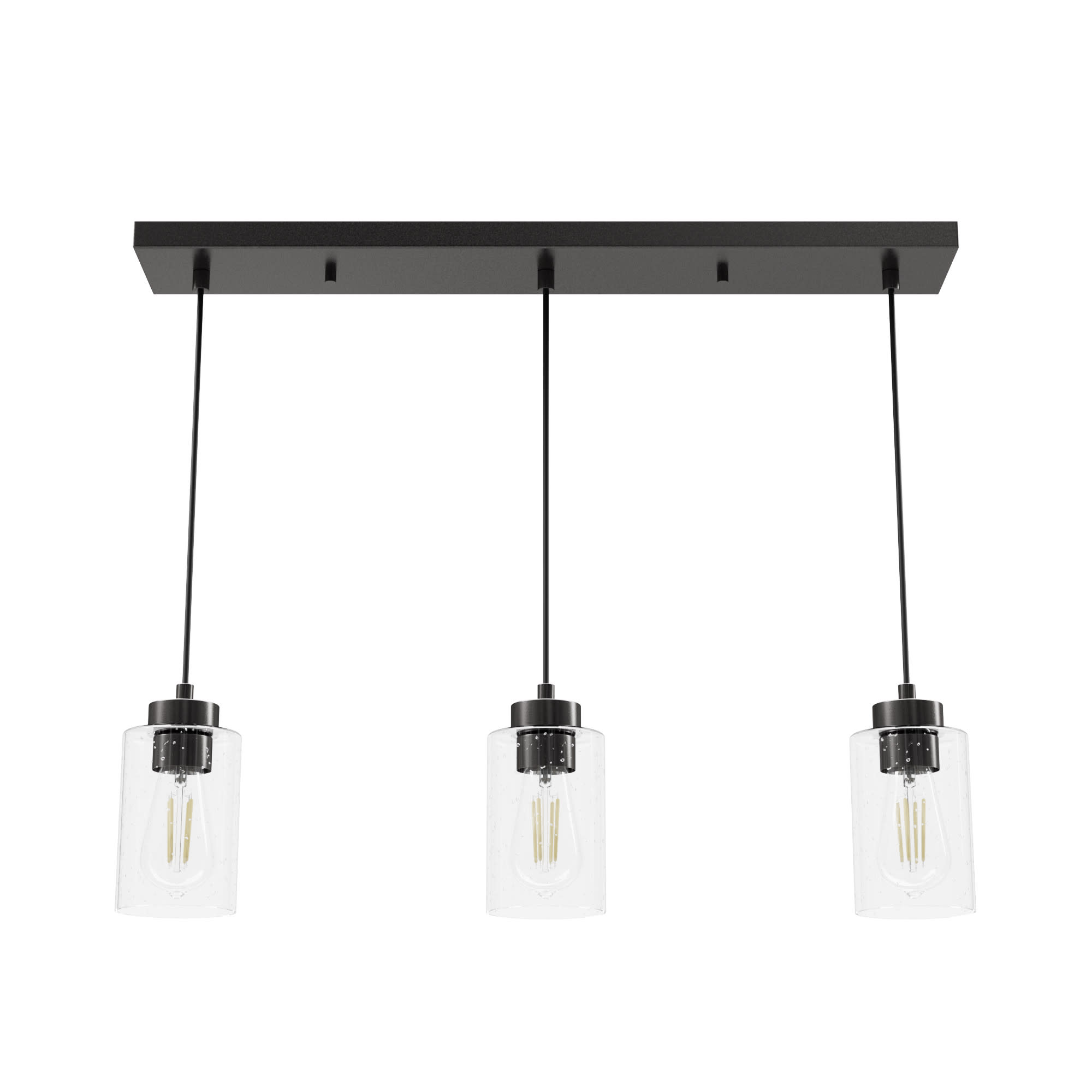Photos - Chandelier / Lamp Hunter 13070 Hartland 3 Light 27" Wide Linear Pendant Noble Bronze Indoor Lighting Pendants 