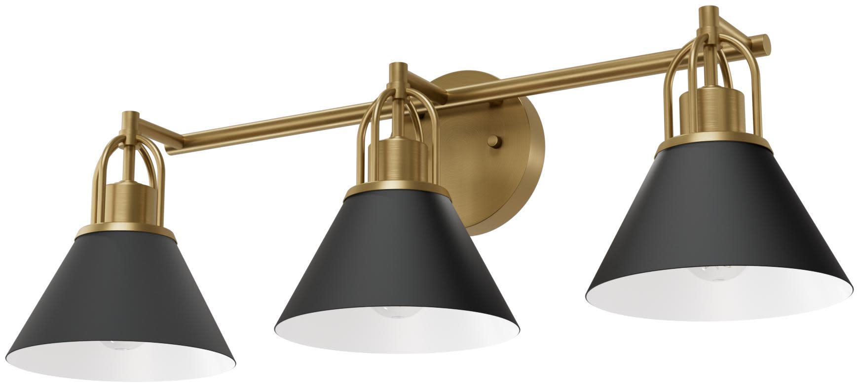 Photos - Chandelier / Lamp Hunter Carrington Valley 27 Vanity Carrington Isle 3 Light 27" Wide Vanity Light Matte Black Indoor Lighting Bathroom Fixtur 