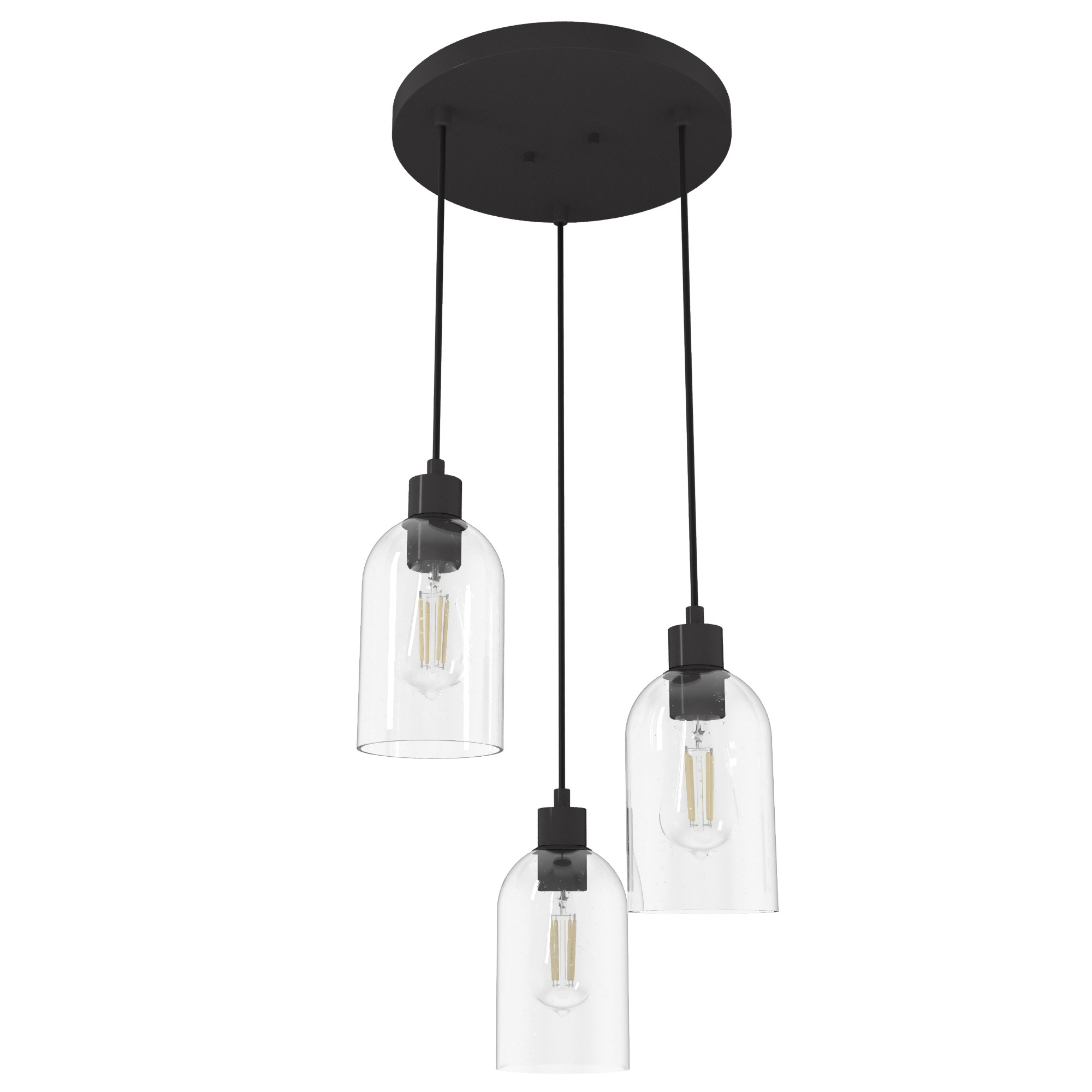 Photos - Chandelier / Lamp Hunter Lochemeade 15 Pendant Lochemeade 3 Light 15" Wide Multi Light Pendant Noble Bronze Indoor Lighting Pendants 19136