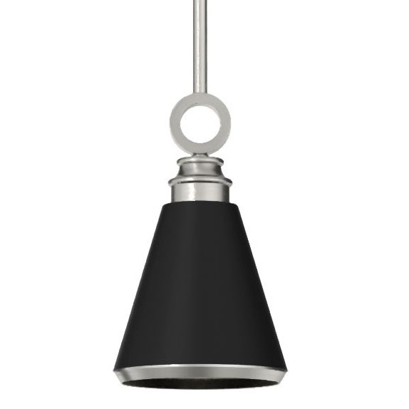 Photos - Chandelier / Lamp Hunter Klein 6 Pendant FMB Klein 6" Wide Mini Pendant with Metal Shade Brushed Nickel Indoor Lighting Pendants 19443 