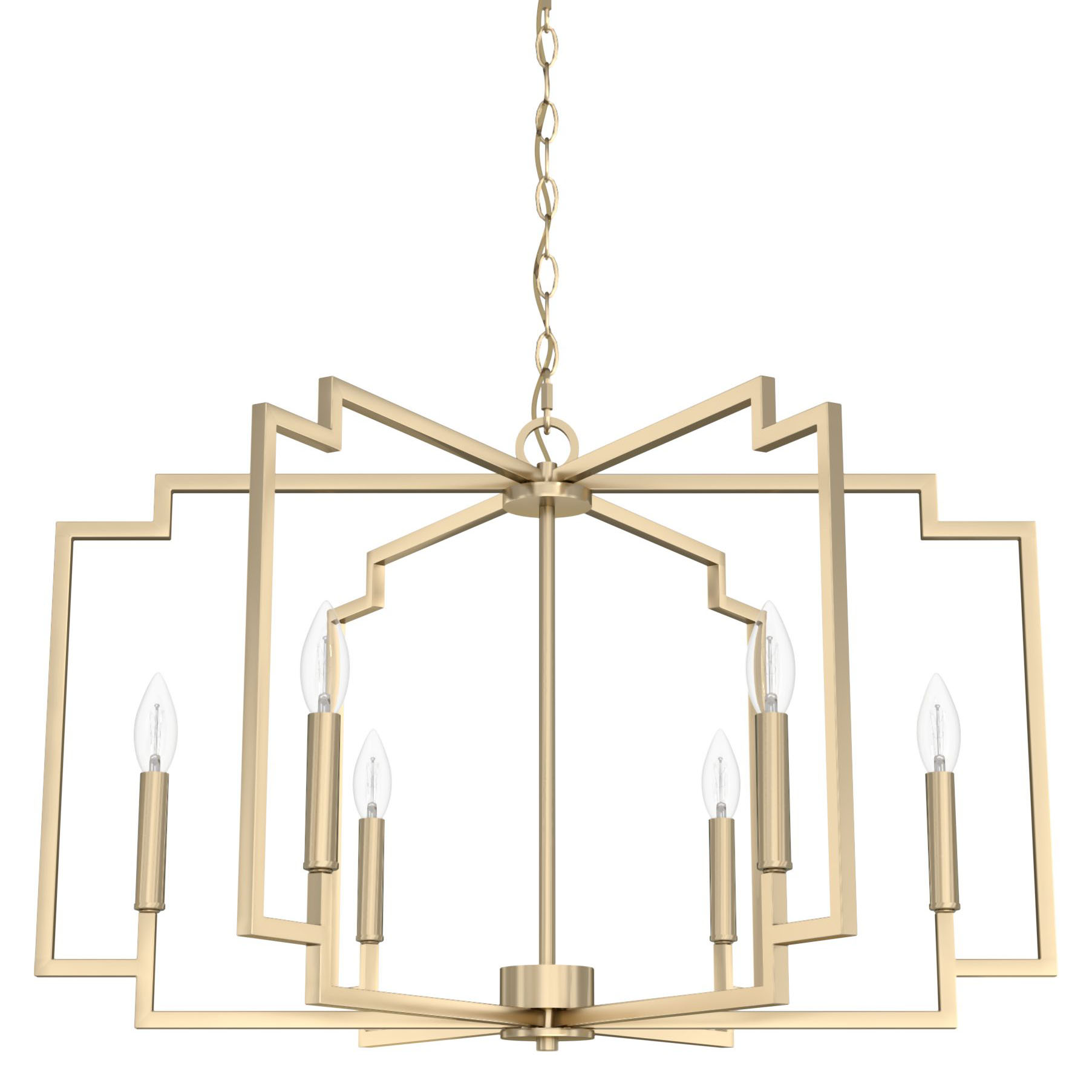 Photos - Chandelier / Lamp Hunter Zoanne 30 Chandelier Zoanne 6 Light 30" Wide Taper Candle Style Chandelier Alturas Gold Indoor Lighting Chandeliers 1 