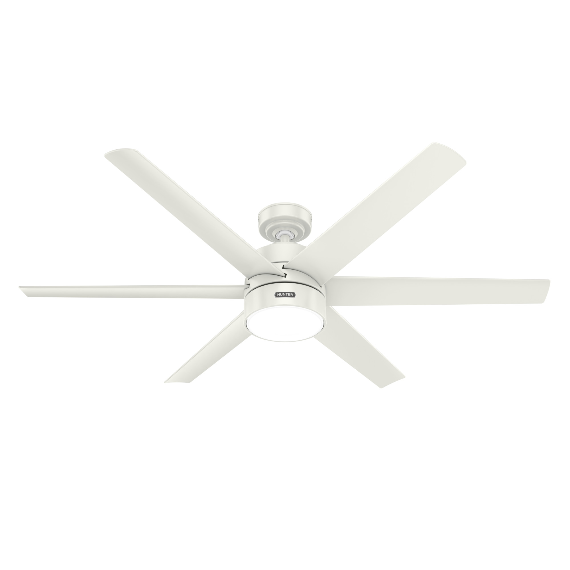 Photos - Fan Hunter Solaria 60 LED Solaria 60" 6 Blade Indoor / Outdoor LED Ceiling with Wall Control Fresh White s Ceiling s I
