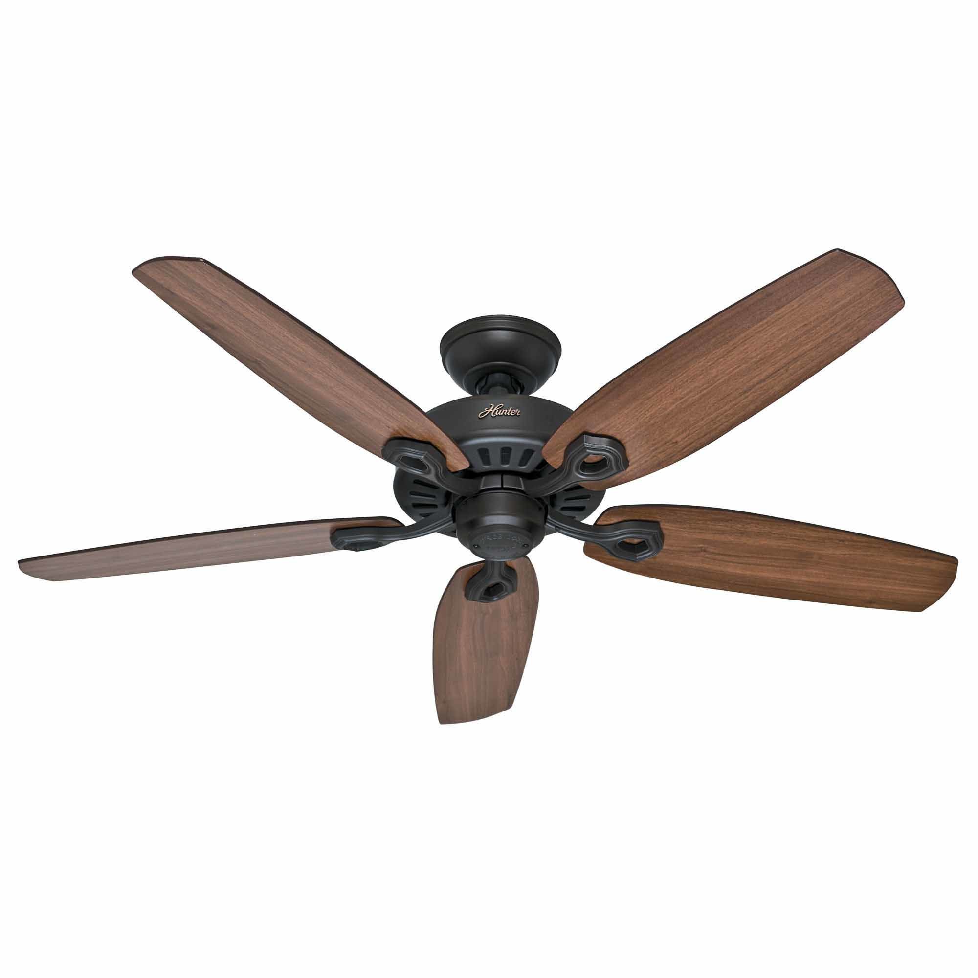 Hunter Builder Elite 52" Energy Star Rated Indoor Ceiling Fan - 5 Reversible Blades Included New Bronze Fans Ceiling Fans Indoor Ceiling Fans