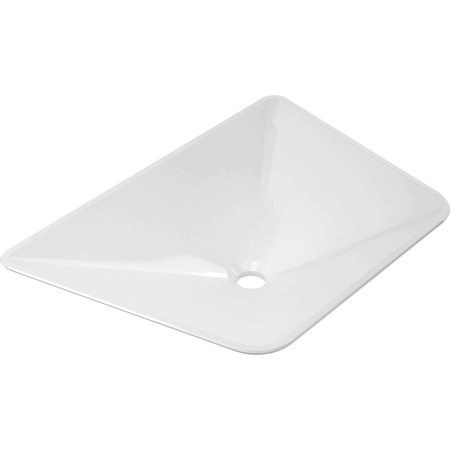 Photos - Bathroom Sink ICO Bath B9211 Calma 16-3/4" Square Cast Marble Composite Vessel  White Sinks s Sinks Only 