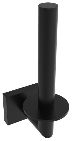 Photos - Toilet Paper Holder ICO Bath V6208 Crater Wall Mounted Vertical Euro  Matte Black Bathroom Hardware and Accessories Bathroom 