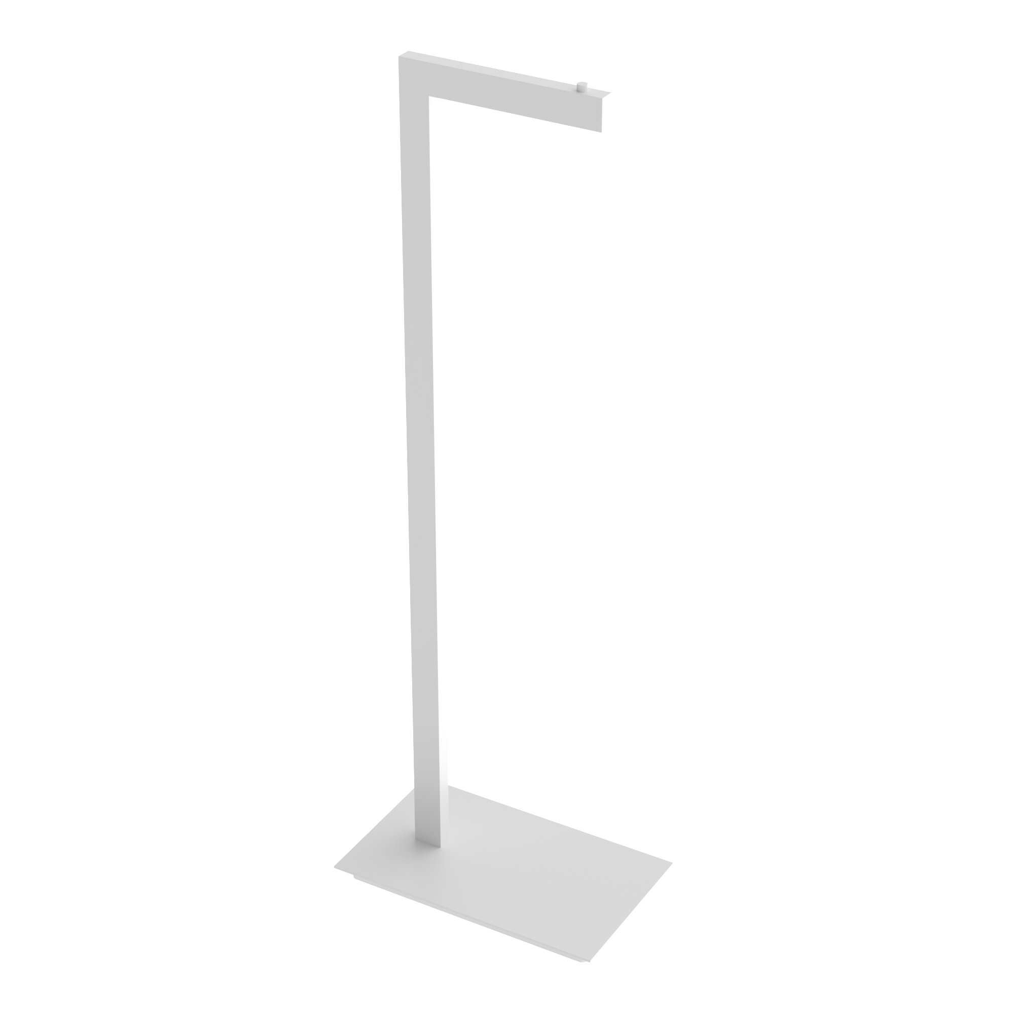 ICO Bath V9105 Volkano Free Standing Spring Bar Toilet Paper Holder Matte White Bathroom Hardware and Accessories Bathroom Hardware Toilet Paper