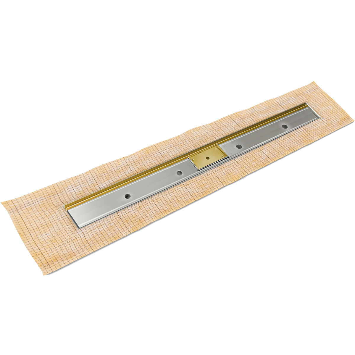 Photos - Shower Trap / Waste Infinity Drain FCSST 6548 48" FCSST Slot Linear Drain Kit Polished Gold Showers Shower Drains Linear Drains FCSST 6548 PG