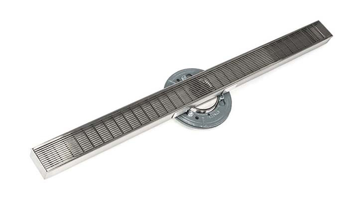 Photos - Shower Trap / Waste Infinity Drain SAS 9960 Site Sizeable 60" Long x 3" Wide Drain Kit with Grate Stainless Steel Channel Stop Ends and 3" Outle 