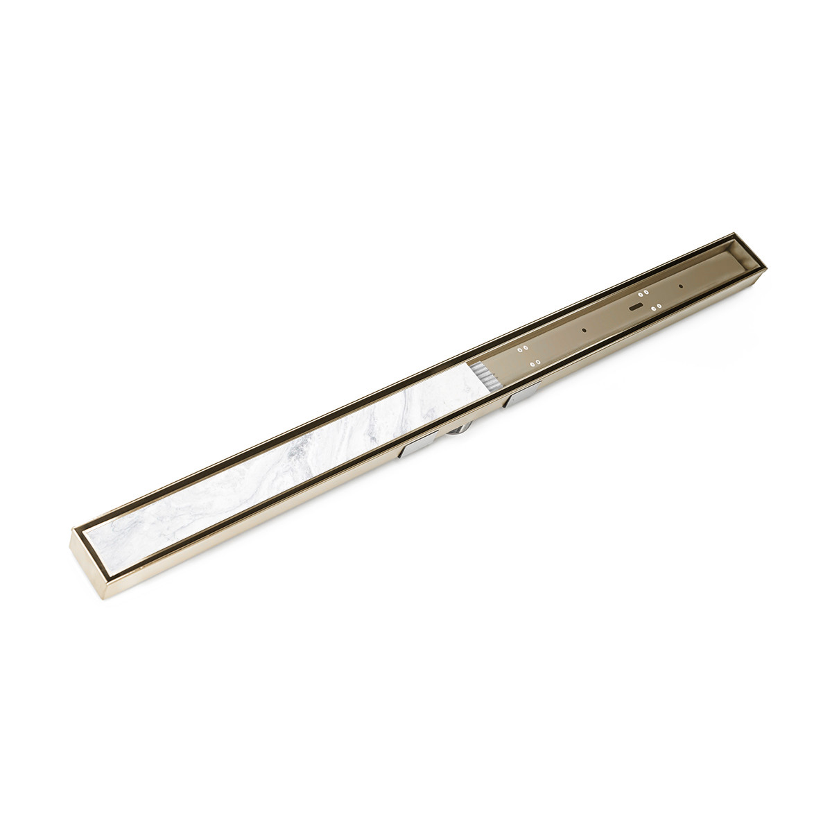 Photos - Shower Trap / Waste Infinity Drain STIF AS 6596 96" S-Stainless Steel Series Complete Kit with Tile Insert Frame Satin Champagne Showers Shower