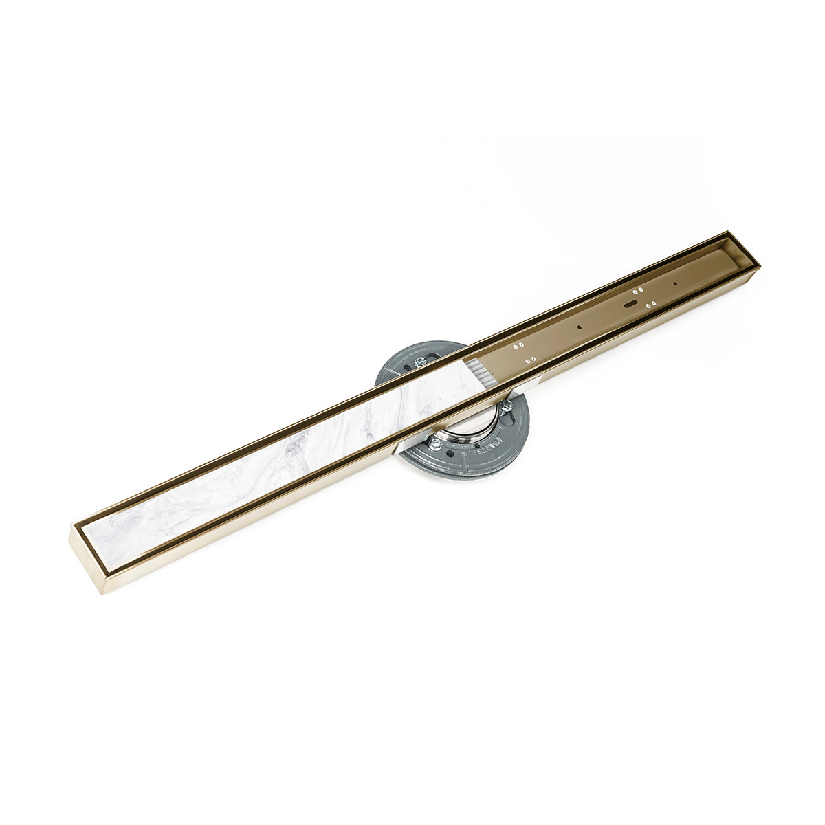 Photos - Shower Trap / Waste Infinity Drain STIF AS 9948-I 48" S-Stainless Steel Series High Flow Complete Kit with Tile Insert Frame with Cast Iron Drai