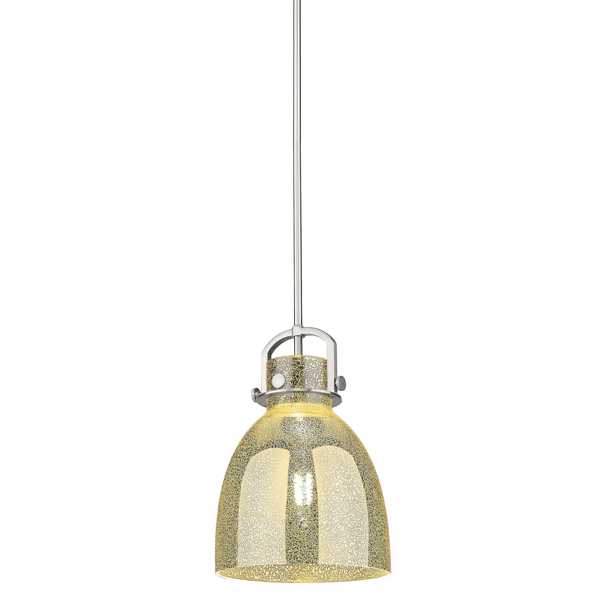 Photos - Chandelier / Lamp NEWTON Innovations Lighting 410-1SM-15-10  Bell Pendant  Bell 1 Light 10" Wide Suspension Pendant Satin Nickel / Mercur 