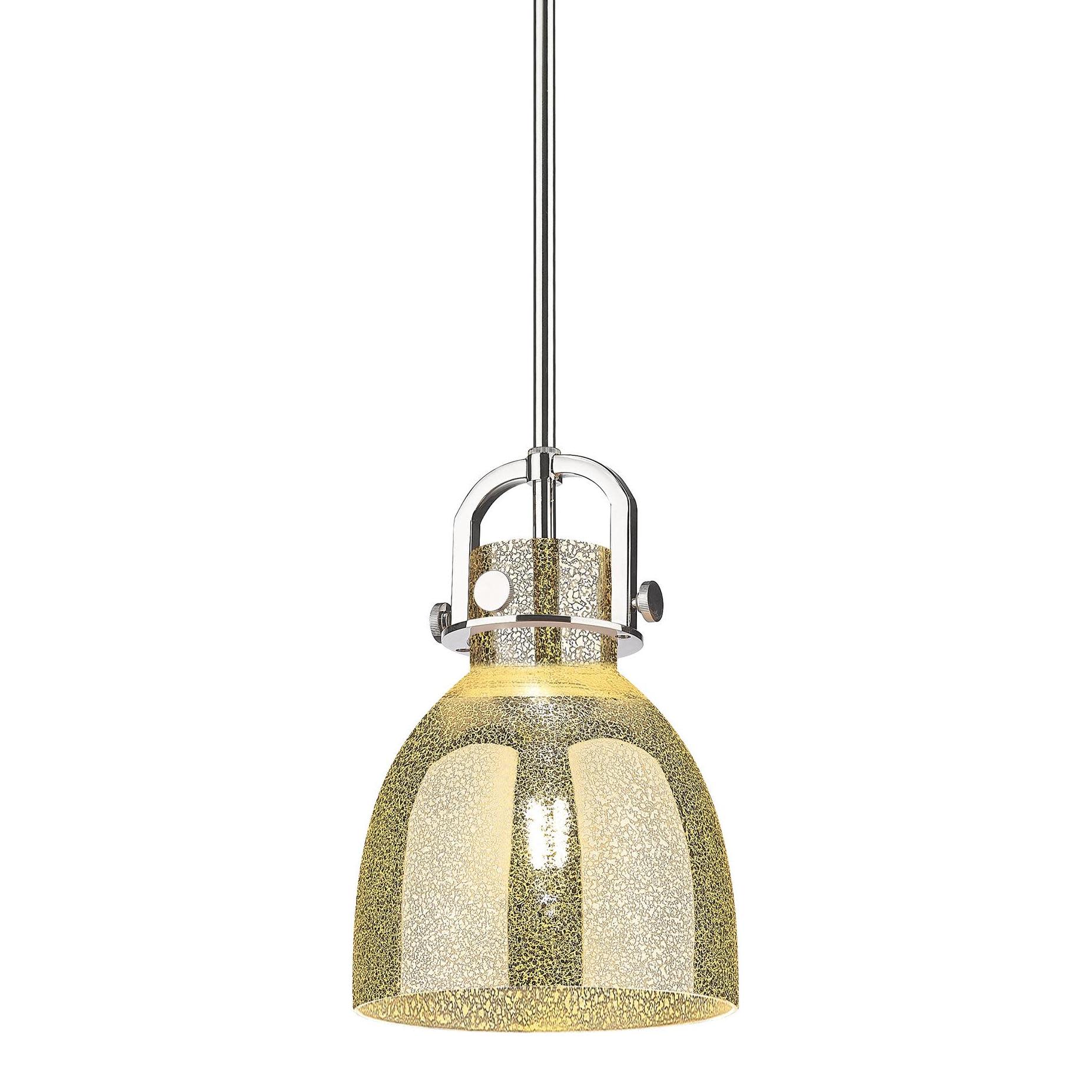 Photos - Chandelier / Lamp NEWTON Innovations Lighting 410-1SS-12-8  Bell Pendant  Bell 1 Light 8" Wide Suspension Mini Pendant Polished Nickel / 