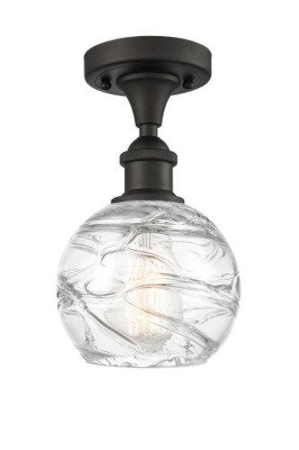 Photos - Chandelier / Lamp Swirl Innovations Lighting 516 Small Deco  Small Deco  6" Wide Semi-Flush Ceiling Fixture Oil Rubbed Bronze / Clear Indo 
