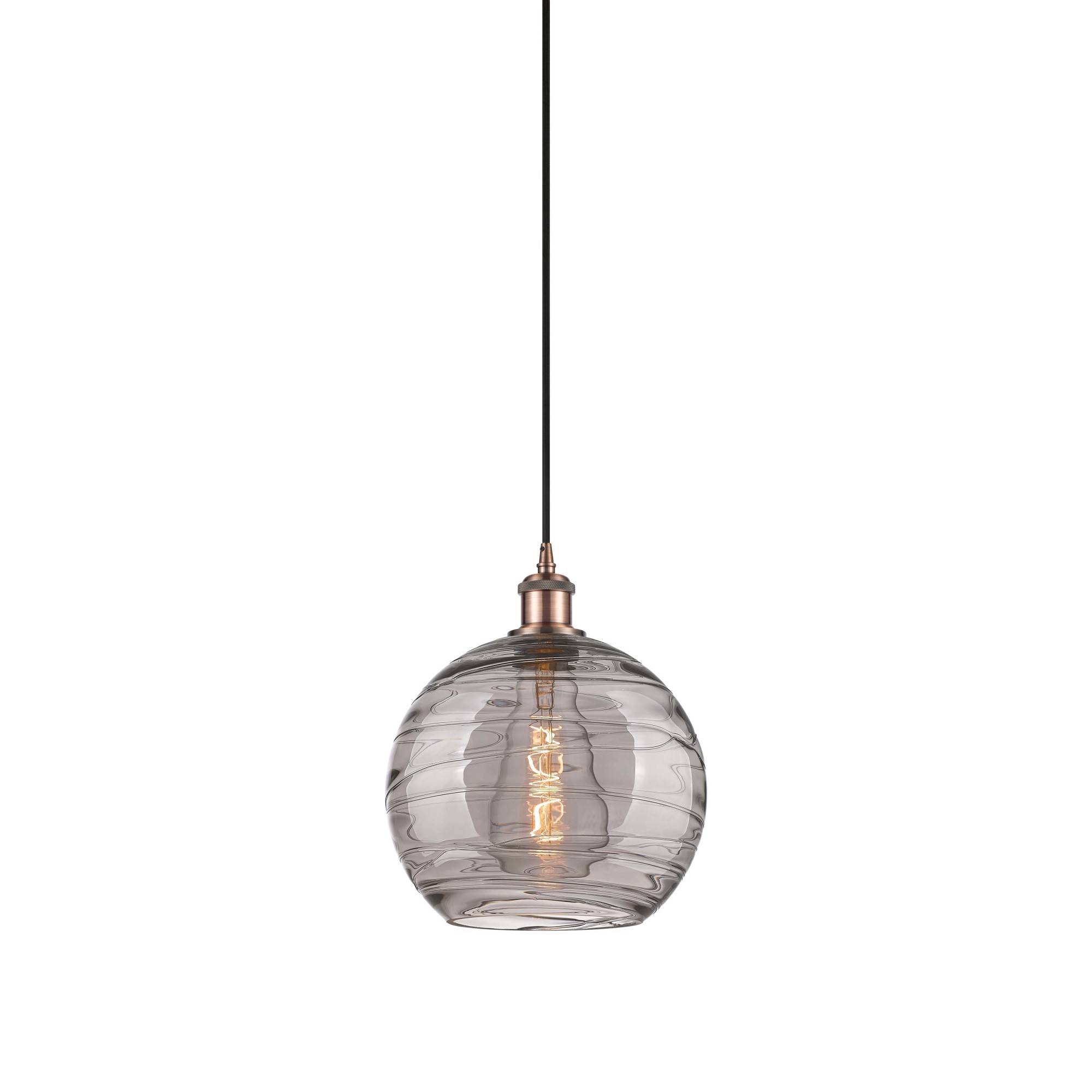 Photos - Chandelier / Lamp Swirl Innovations Lighting 516-1P-12-10 Athens Pendant Athens Deco  10" Wide Suspension Pendant Antique Copper Indoor Lightin 