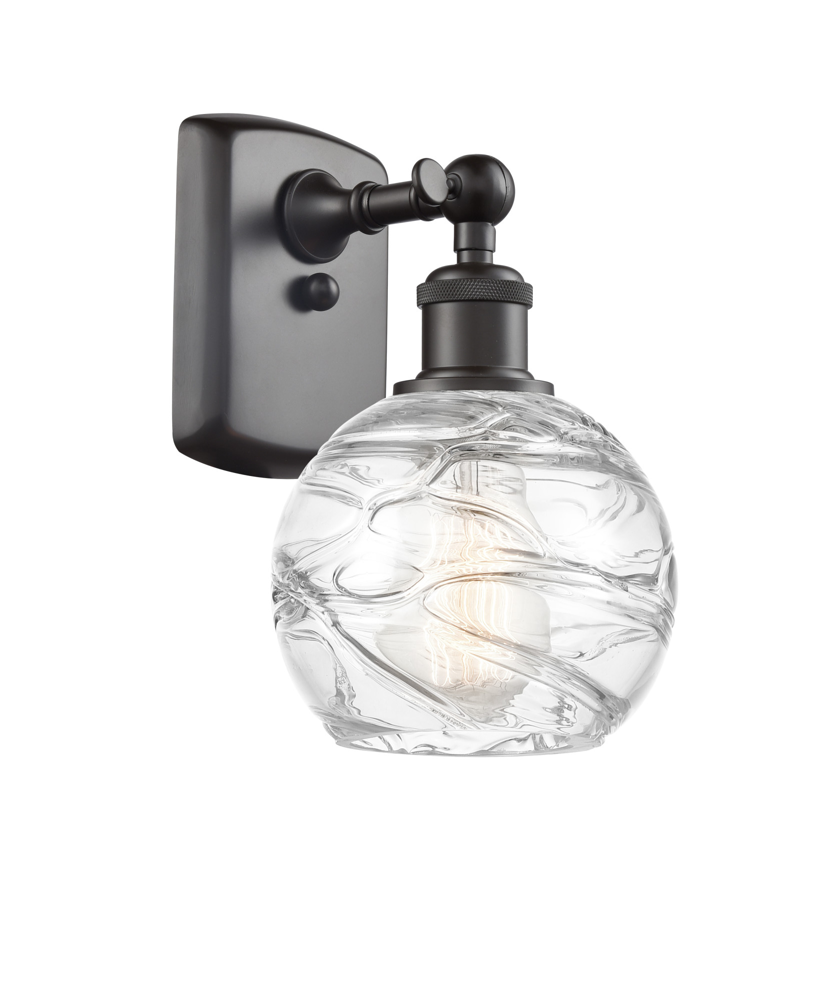Photos - Chandelier / Lamp Swirl Innovations Lighting 516-1W Small Deco  Small Deco  11" Tall Bathroom Sconce Oil Rubbed Bronze / Clear Indoor Ligh 