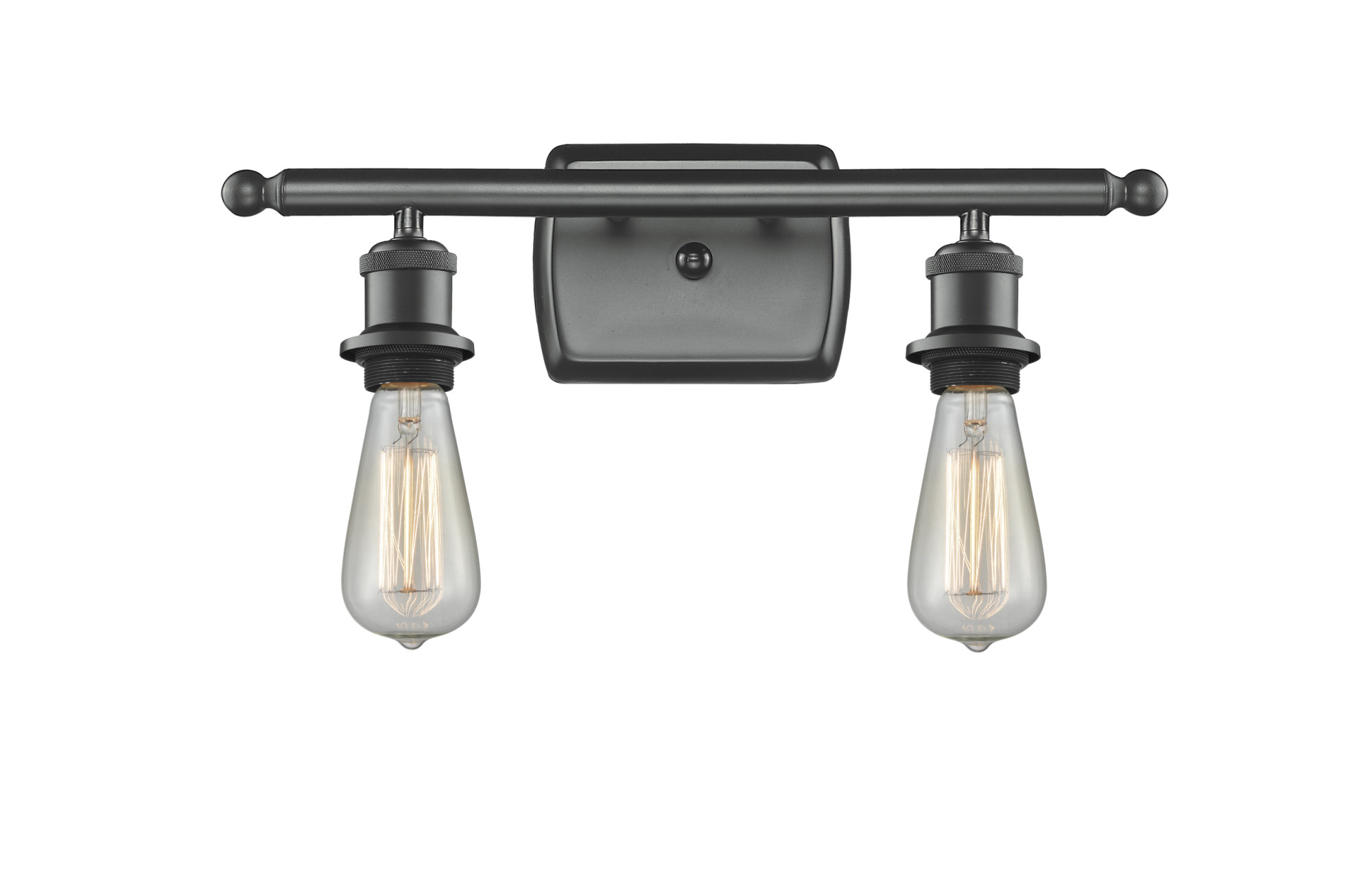 Photos - Chandelier / Lamp BARE Innovations Lighting 516-2W  Bulb  Bulb 2 Light 16" Wide Bathroom Vanity Light Matte Black Indoor Lighting Bathroom 
