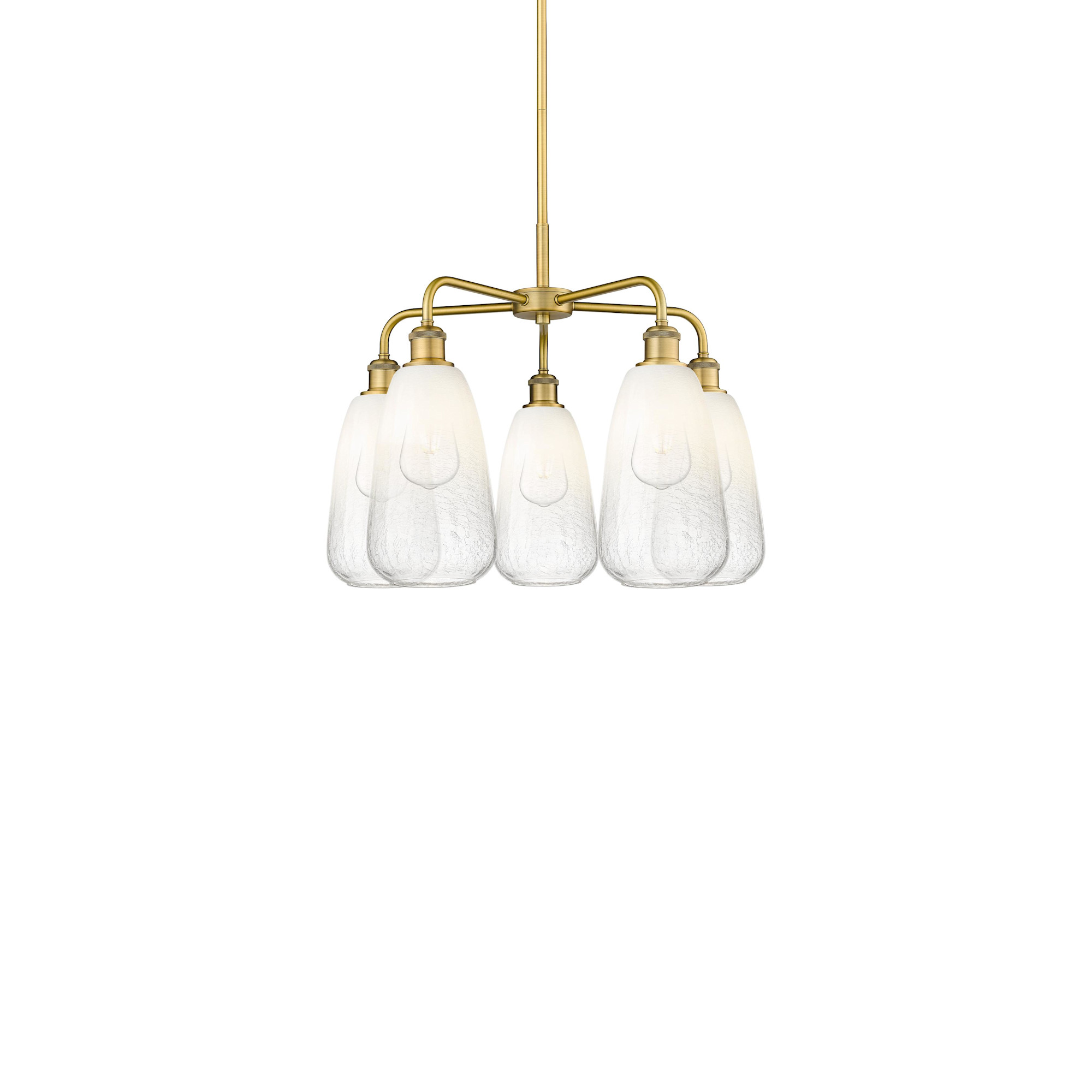 Photos - Chandelier / Lamp Almond Innovations Lighting 516-5CR-19-25 Brookhaven  Chandelier Brookhaven  5 Light 25" Wide Chandelier Brushed Brass 