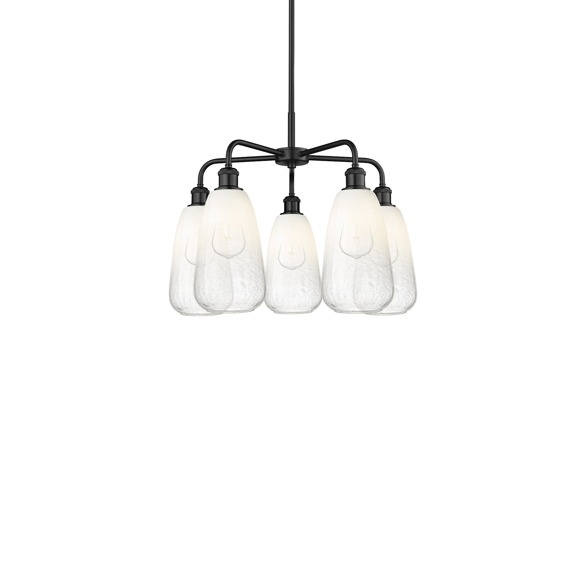 Photos - Chandelier / Lamp Almond Innovations Lighting 516-5CR-19-25 Brookhaven  Chandelier Brookhaven  5 Light 25" Wide Chandelier Matte Black / 