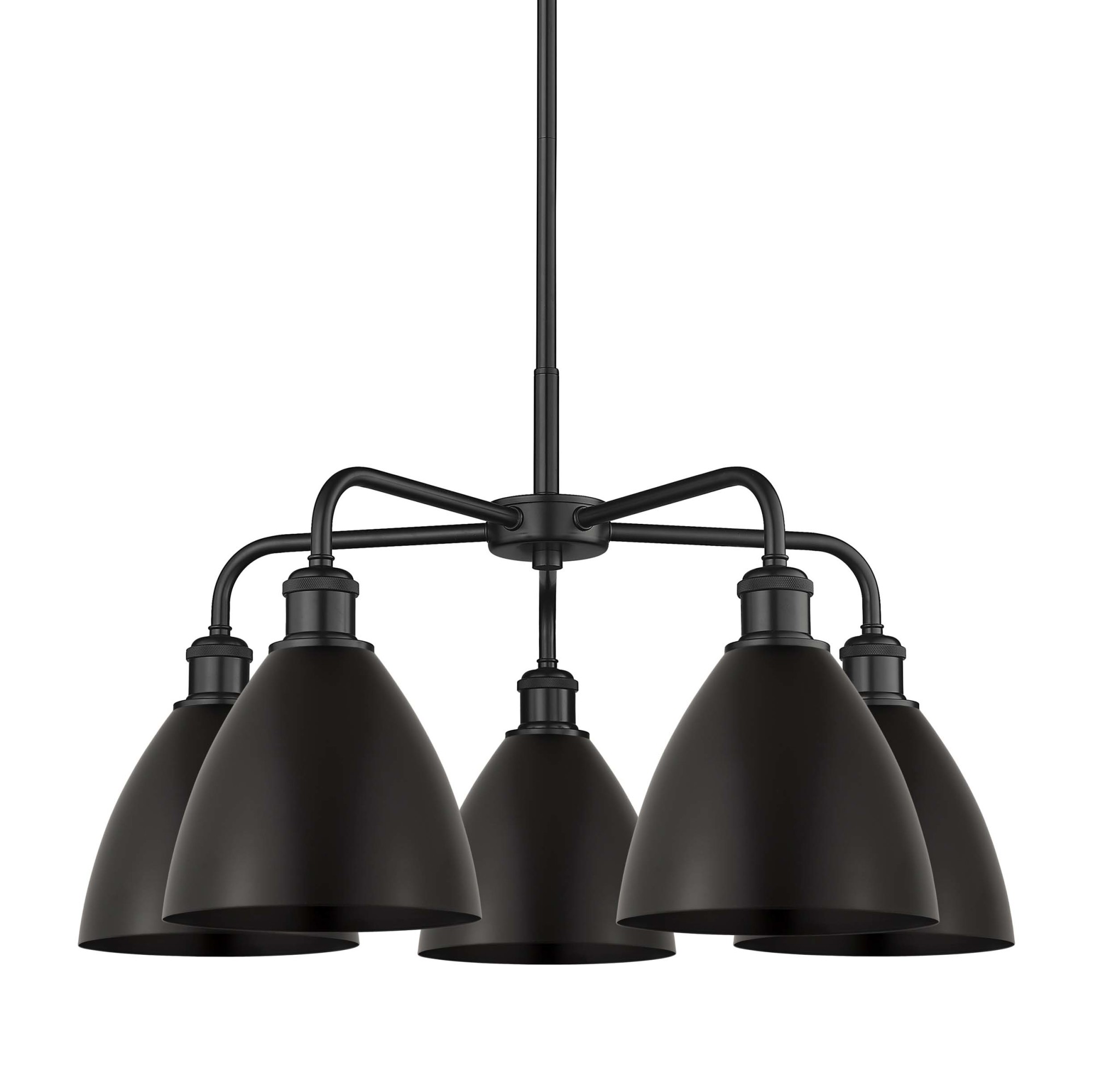 Photos - Chandelier / Lamp Innovations Lighting 516-5CR-16-26 Ballston Dome Chandelier Ballston Dome 5 Light 26" Wide Chandelier Matte Black Indoor Lig