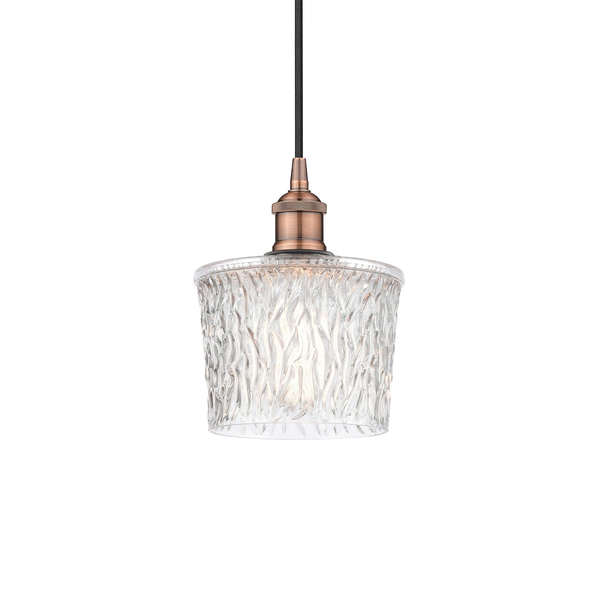 Photos - Chandelier / Lamp Wide Innovations Lighting 616-1P-9-7 Niagra Pendant Niagra 7"  Mini Pendant Antique Copper / Clear Indoor Lighting Pendants 6 