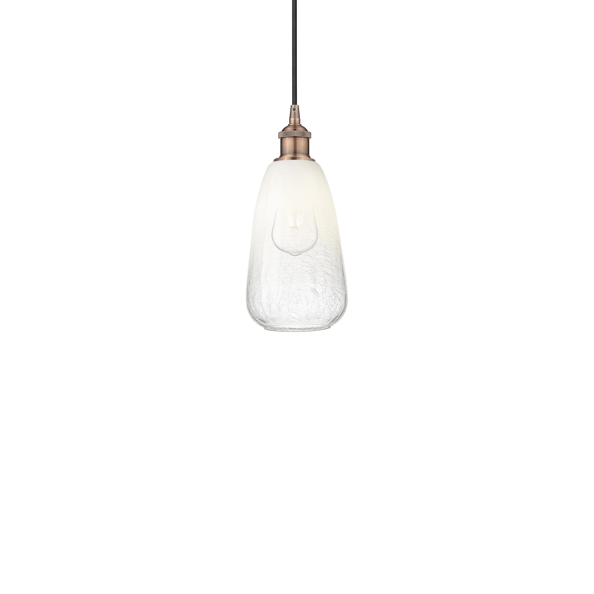Photos - Chandelier / Lamp Almond Innovations Lighting 616-1P-13-6 Brookhaven  Pendant Brookhaven  6" Wide Mini Pendant Antique Copper / Opal Indo 