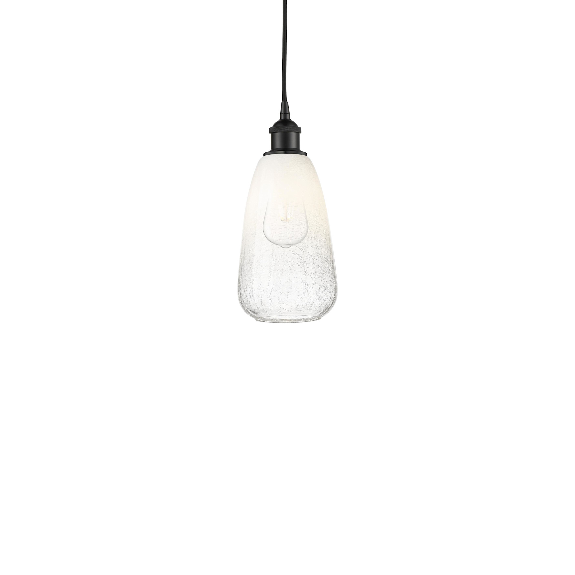Photos - Chandelier / Lamp Almond Innovations Lighting 616-1P-13-6 Brookhaven  Pendant Brookhaven  6" Wide Mini Pendant Matte Black / Opal Indoor 