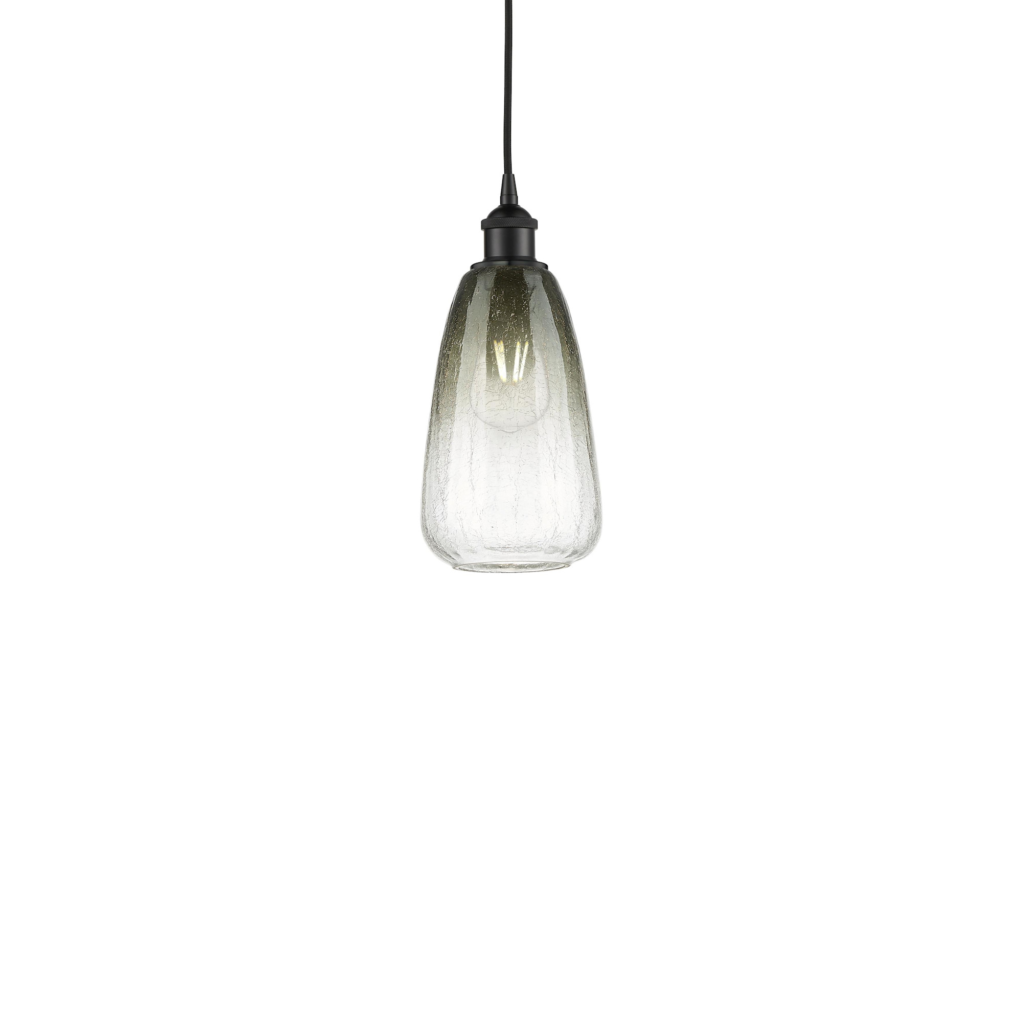 Photos - Chandelier / Lamp Almond Innovations Lighting 616-1P-13-6 Brookhaven  Pendant Brookhaven  6" Wide Mini Pendant Matte Black / Slate Indoor 