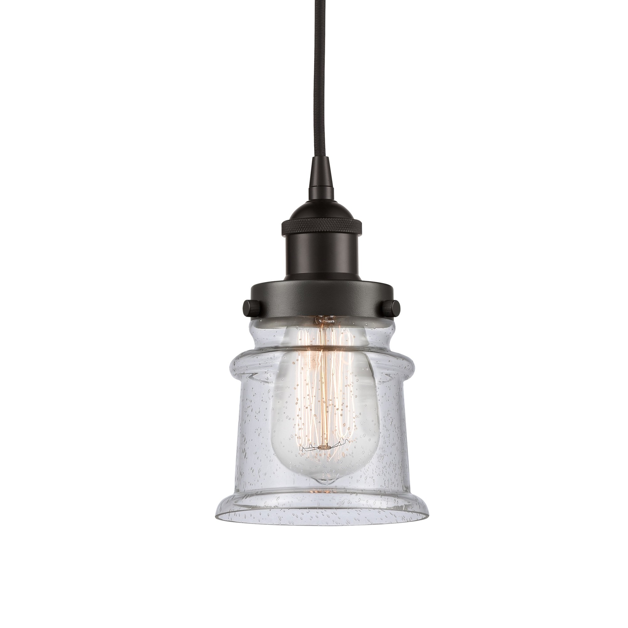 Photos - Chandelier / Lamp Canton Innovations Lighting 616-1PH-9-5  Pendant  5" Wide Mini Pendant Oil Rubbed Bronze / Seedy Indoor Lighting Pendan 