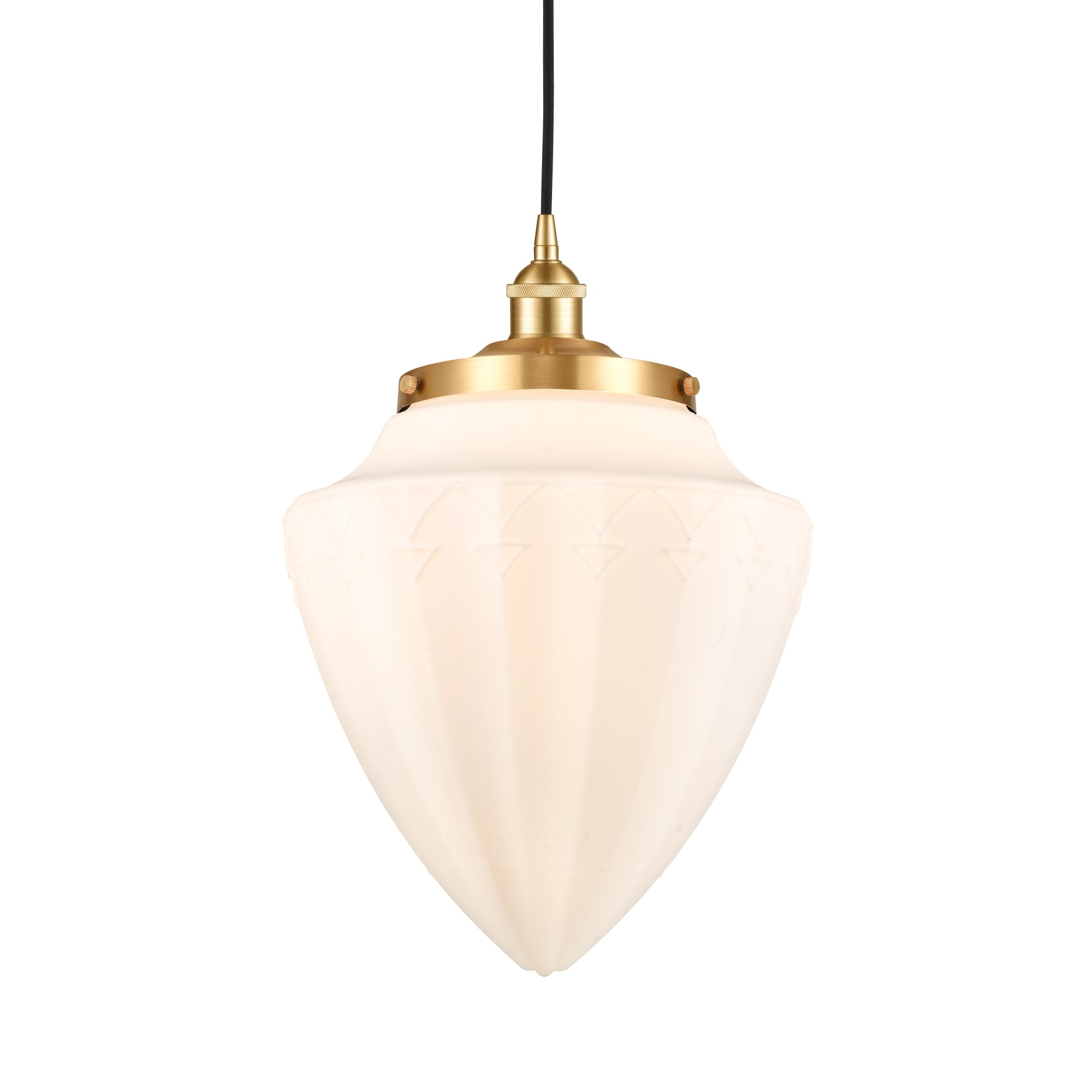 Photos - Chandelier / Lamp Bullet Innovations Lighting 616-1PH-17-12 Pendant 12" Wide Pendant Satin Gold / Matte White Indoor Lighting Pendants