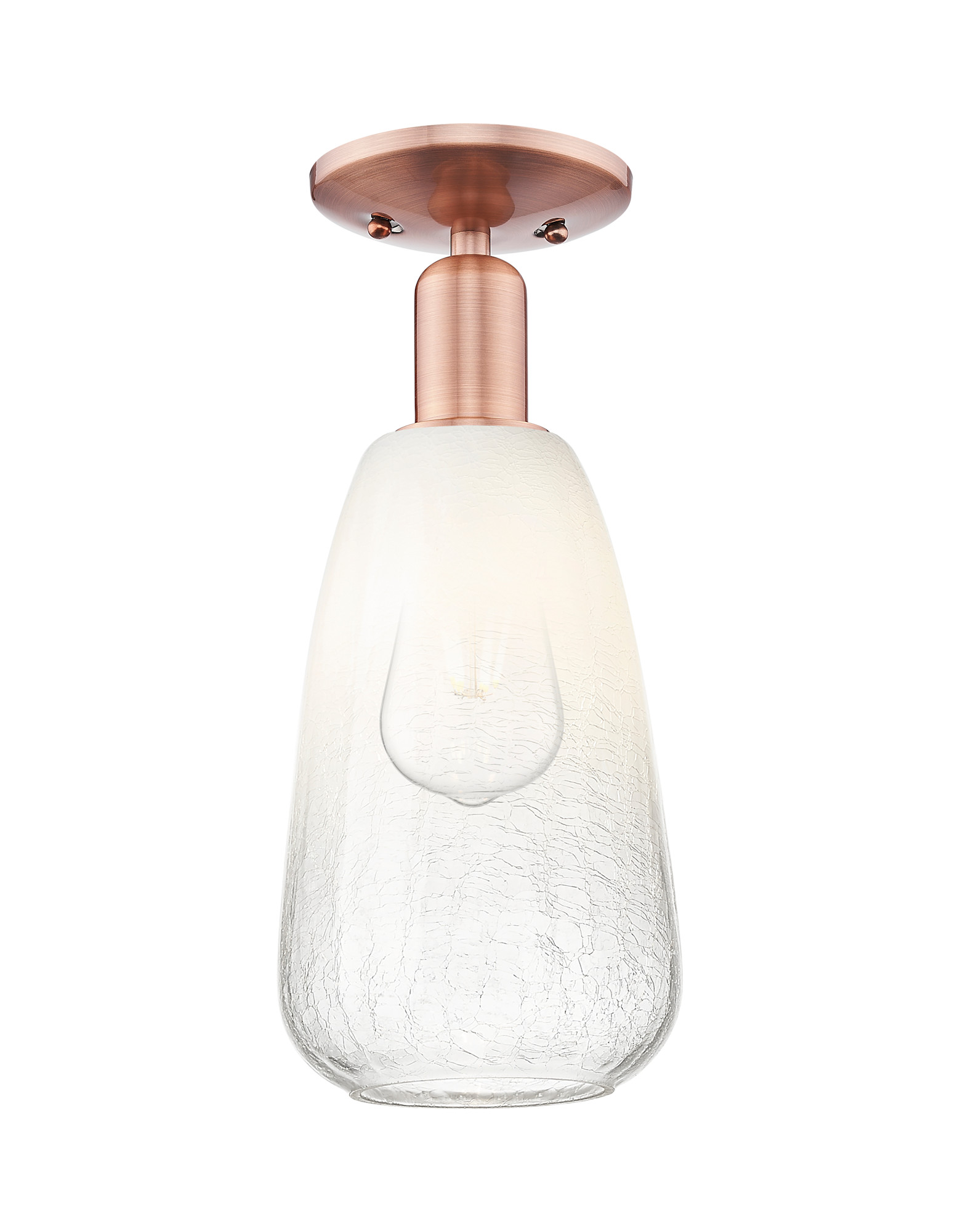 Photos - Chandelier / Lamp Almond Innovations Lighting 716-1C-15-6 Brookhaven  Semi-Flush Brookhaven  6" Wide Semi-Flush Ceiling Fixture Antique C 