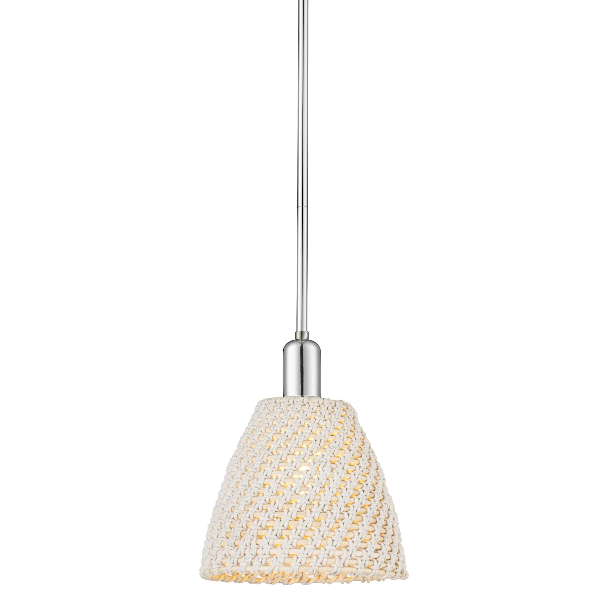 Photos - Chandelier / Lamp Dome Innovations Lighting 716-1S-12-9 Natural Ballston  Pendant Natural Ballston  9" Wide Mini Pendant Polished Chrome / 