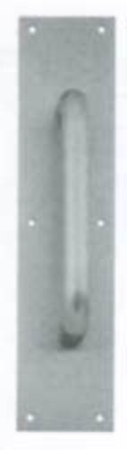 Photos - Door Handle Steel Ives 8303s-0.4.16 4" x 16" Stainless  Pull Plate with 1" Round Handle on 10" Center Satin Stainless  Door Accessor 