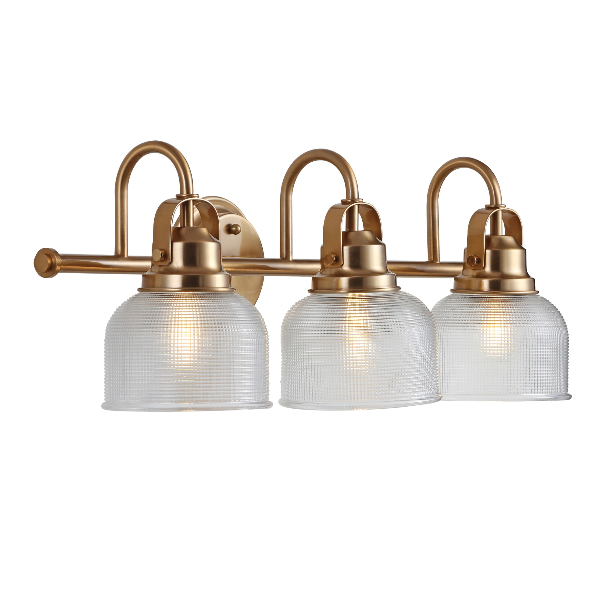 Photos - Chandelier / Lamp Virginia JONATHAN Y Lighting JYL7409  3 Light 25" Wide LED Bathroom Vanity Light Brass Gold Indoor Lighting Bathroom Fixtures 