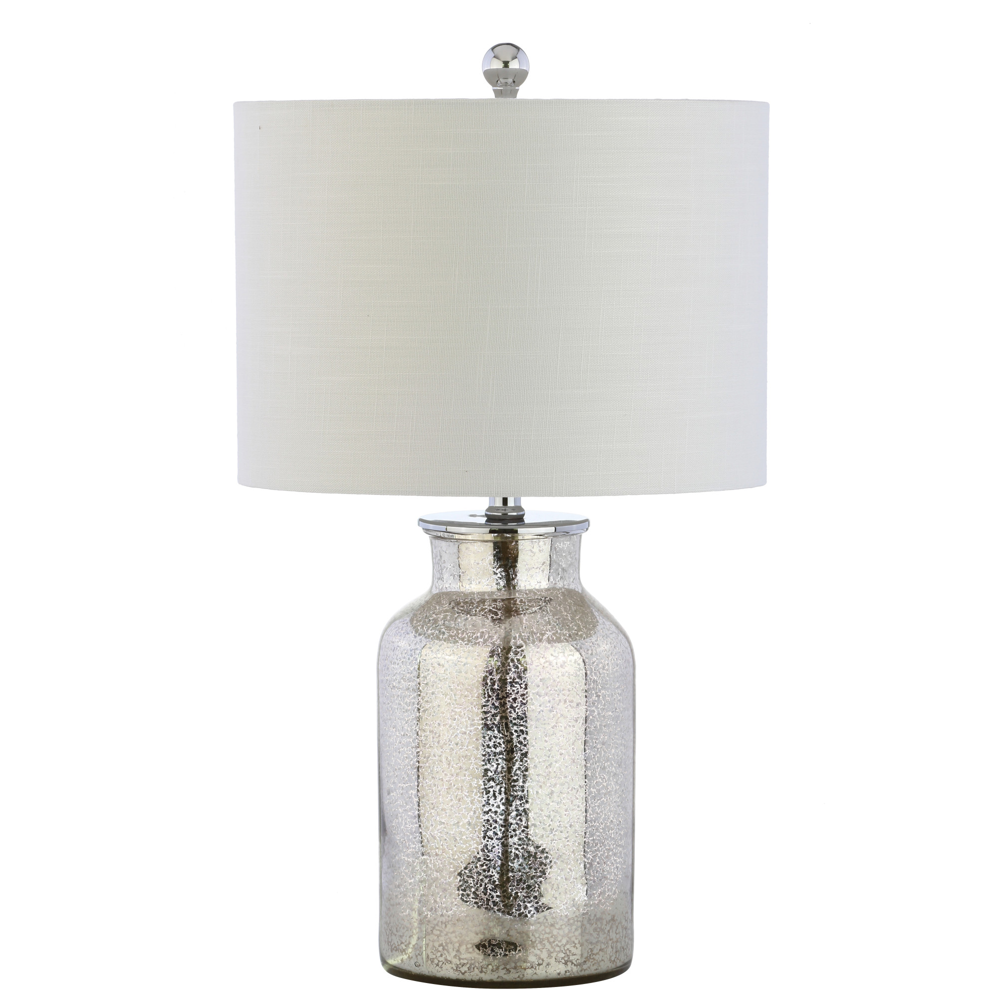 Photos - Desk Lamp Mercury JONATHAN Y Lighting JYL1084 Esmee Single Light 25" Tall LED Vase Table Lamp Silver Lamps Table Lamps JYL1084A