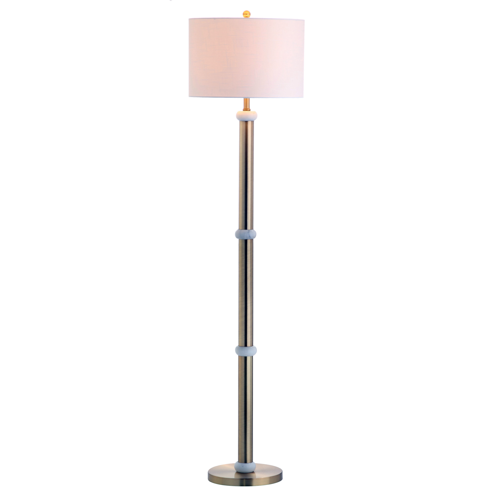 Photos - Chandelier / Lamp Gregory JONATHAN Y Lighting JYL1088  Single Light 61" Tall LED Buffet Floor Lamp Brass Gold / White Lamps Floor Lamps JYL1088 