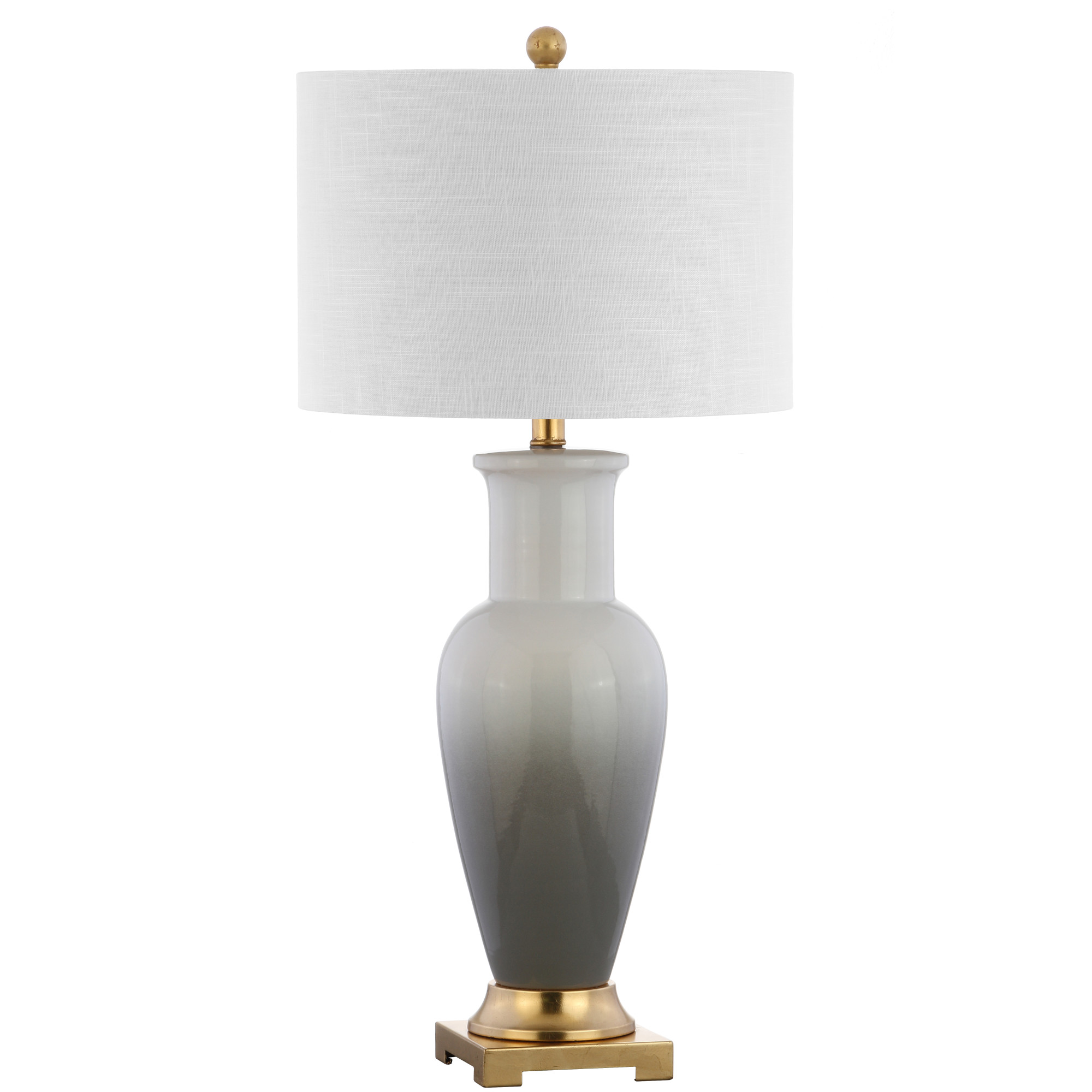 Photos - Desk Lamp DiP JONATHAN Y Lighting JYL3017  Single Light 32" Tall LED Vase Table Lamp White / Grey Lamps Table Lamps JYL3017B 
