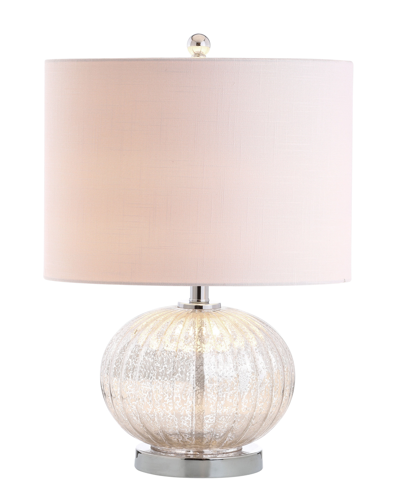 Photos - Desk Lamp Judith JONATHAN Y Lighting JYL4015  21" Tall LED Vase Table Lamp Silver / Ivory Lamps Table Lamps JYL4015A 