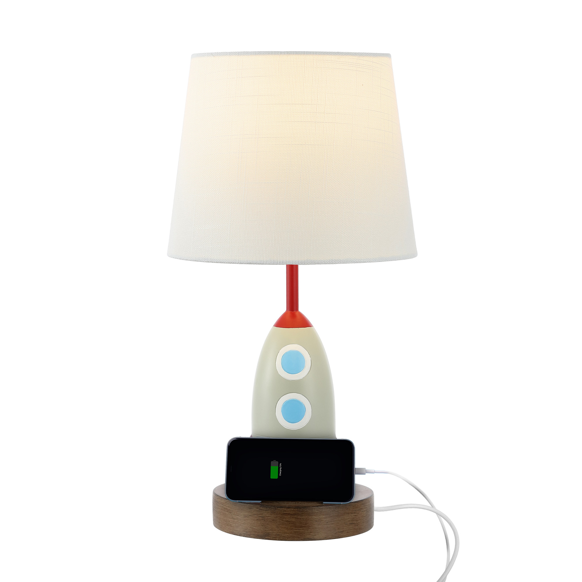 Photos - Desk Lamp Novelty JONATHAN Y Lighting JYL6310 Houston 18" Tall LED  Table Lamp With Phone Stand and USB Charging Port Multi-Color Lamps 