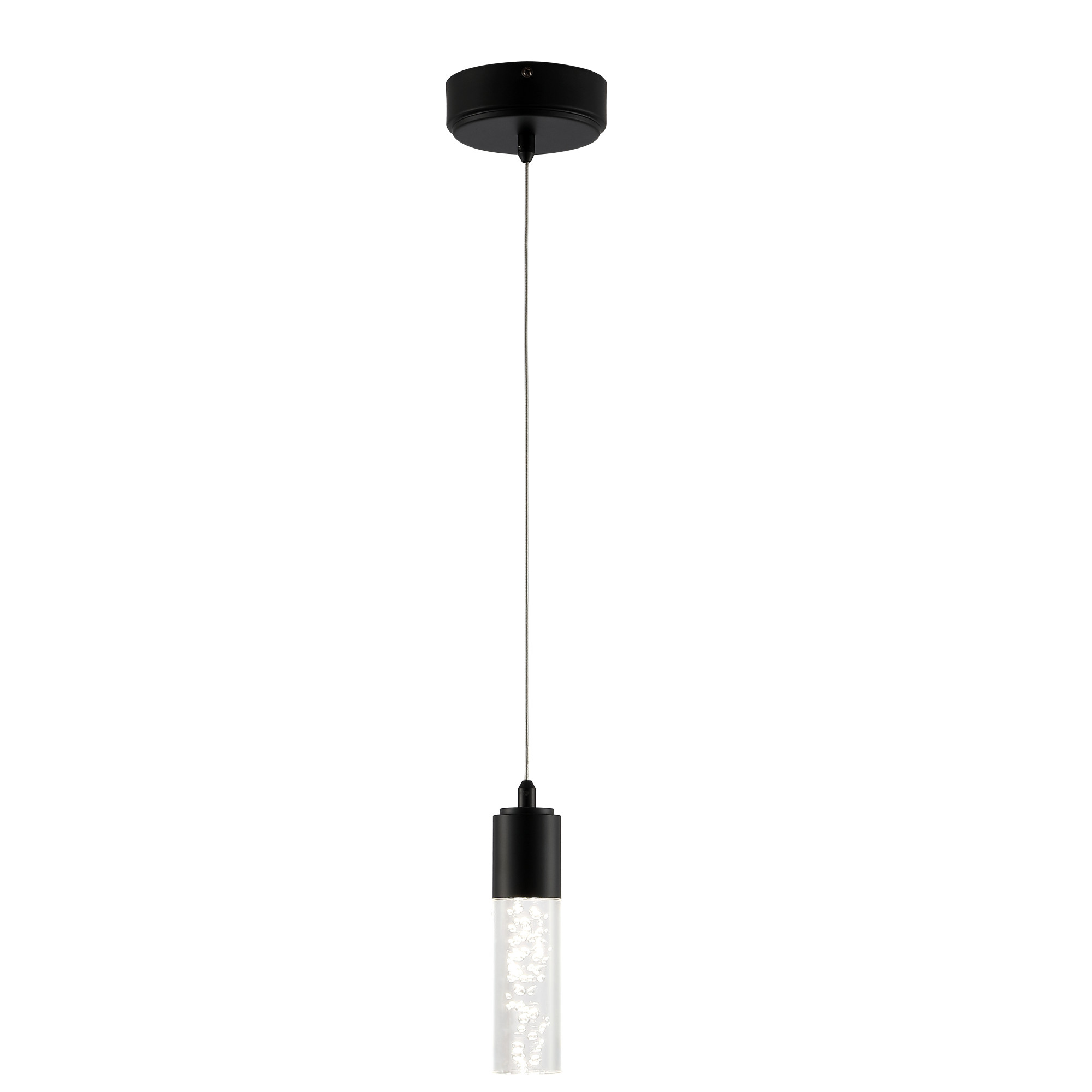 Photos - Chandelier / Lamp Wide JONATHAN Y Lighting JYL7221 Bolha 5"  LED Mini Pendant Black Indoor Lighting Pendants JYL7221C 