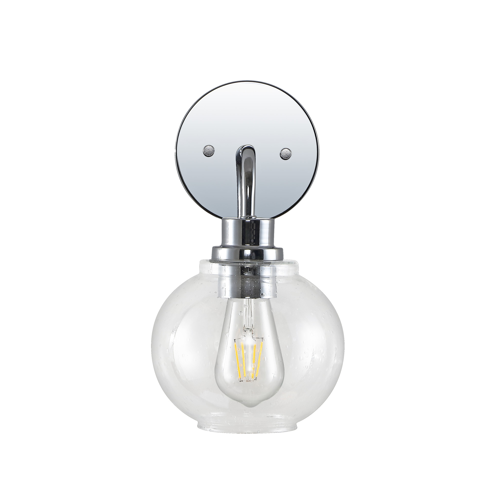 Photos - Chandelier / Lamp JONATHAN Y Lighting JYL7526 Sandrine 12" Tall LED Bathroom Sconce Chrome Indoor Lighting Bathroom Fixtures Bathroom Sconce J