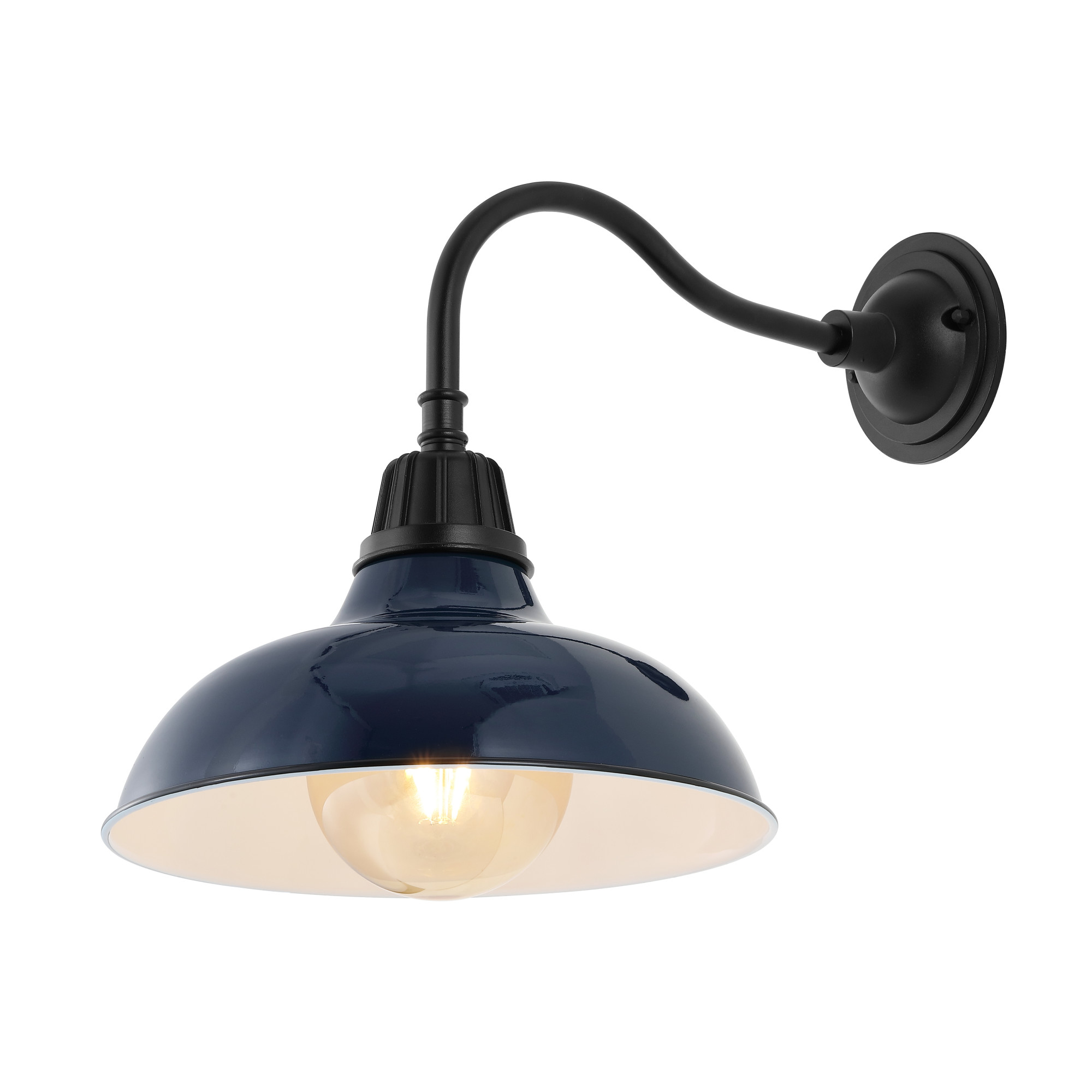 Photos - Floodlight / Street Light Aurora JONATHAN Y Lighting JYL7613 17" Tall Indoor/Outdoor LED Wall Sconce Navy / Black Outdoor Lighting Wall Sconces JYL761