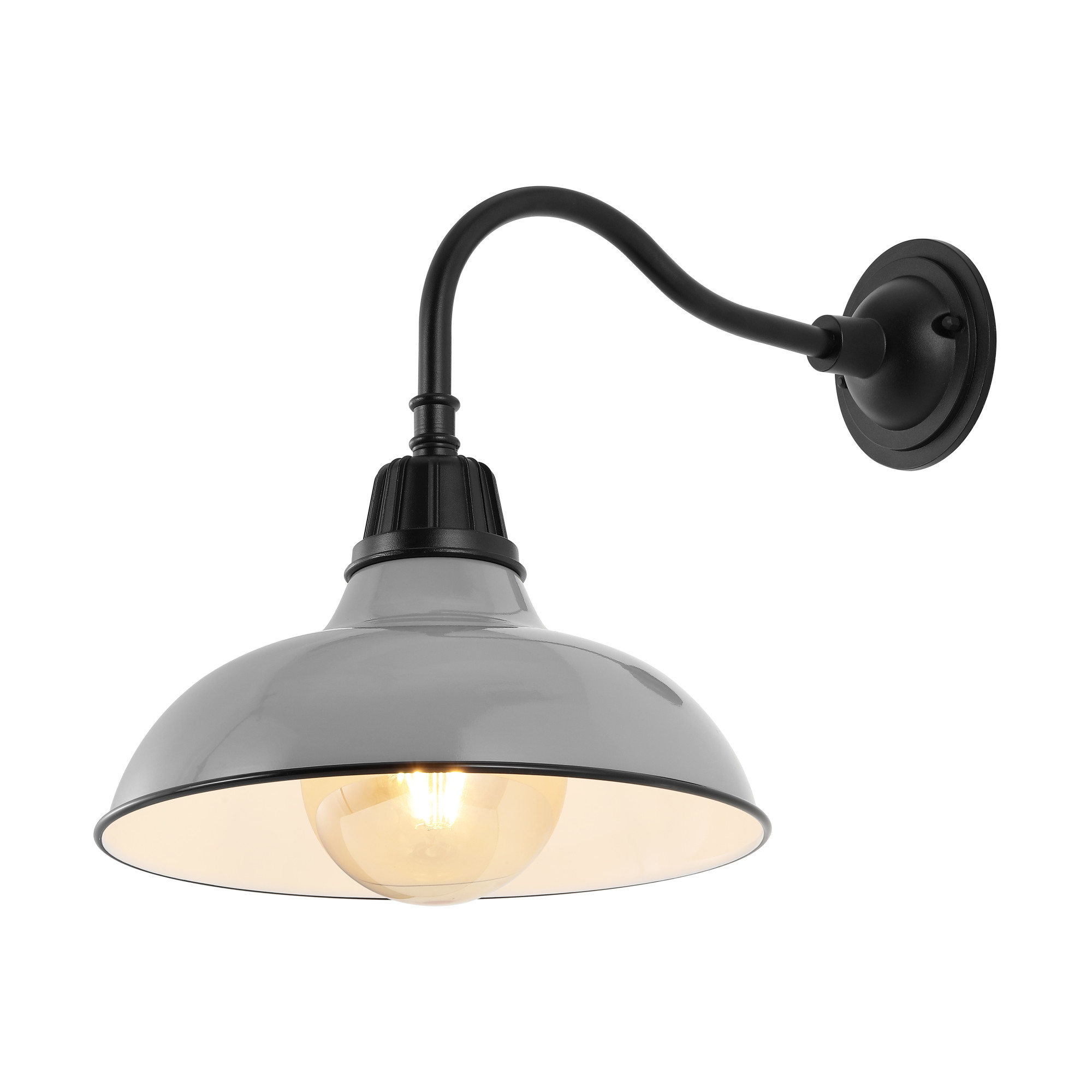 Photos - Floodlight / Street Light Aurora JONATHAN Y Lighting JYL7613 17" Tall Indoor/Outdoor LED Wall Sconce Gray / Black Outdoor Lighting Wall Sconces JYL761