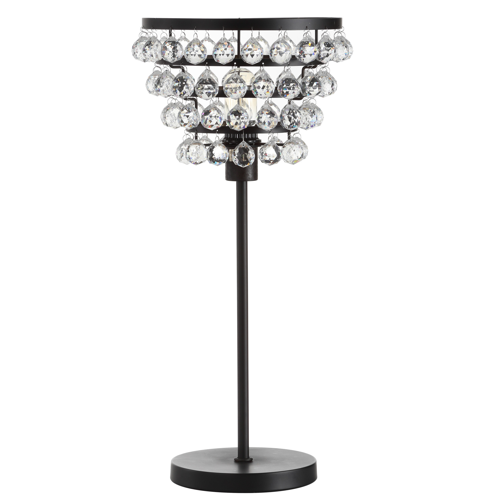 Photos - Desk Lamp Bronze Gym JONATHAN Y Lighting JYL9004 Buckingham Single Light 25" Tall Torchiere Table Lamp Bronze / Clear Lamps Table Lamps JYL9004A 