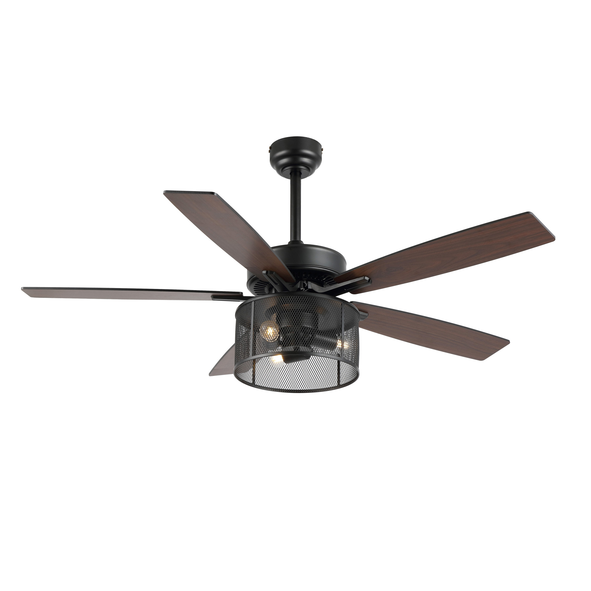 Photos - Fan JONATHAN Y Lighting JYL9721 Max 52" 5 Blade Indoor Smart LED Ceiling  Black / Dark Walnut s Ceiling s Indoor Ceilin