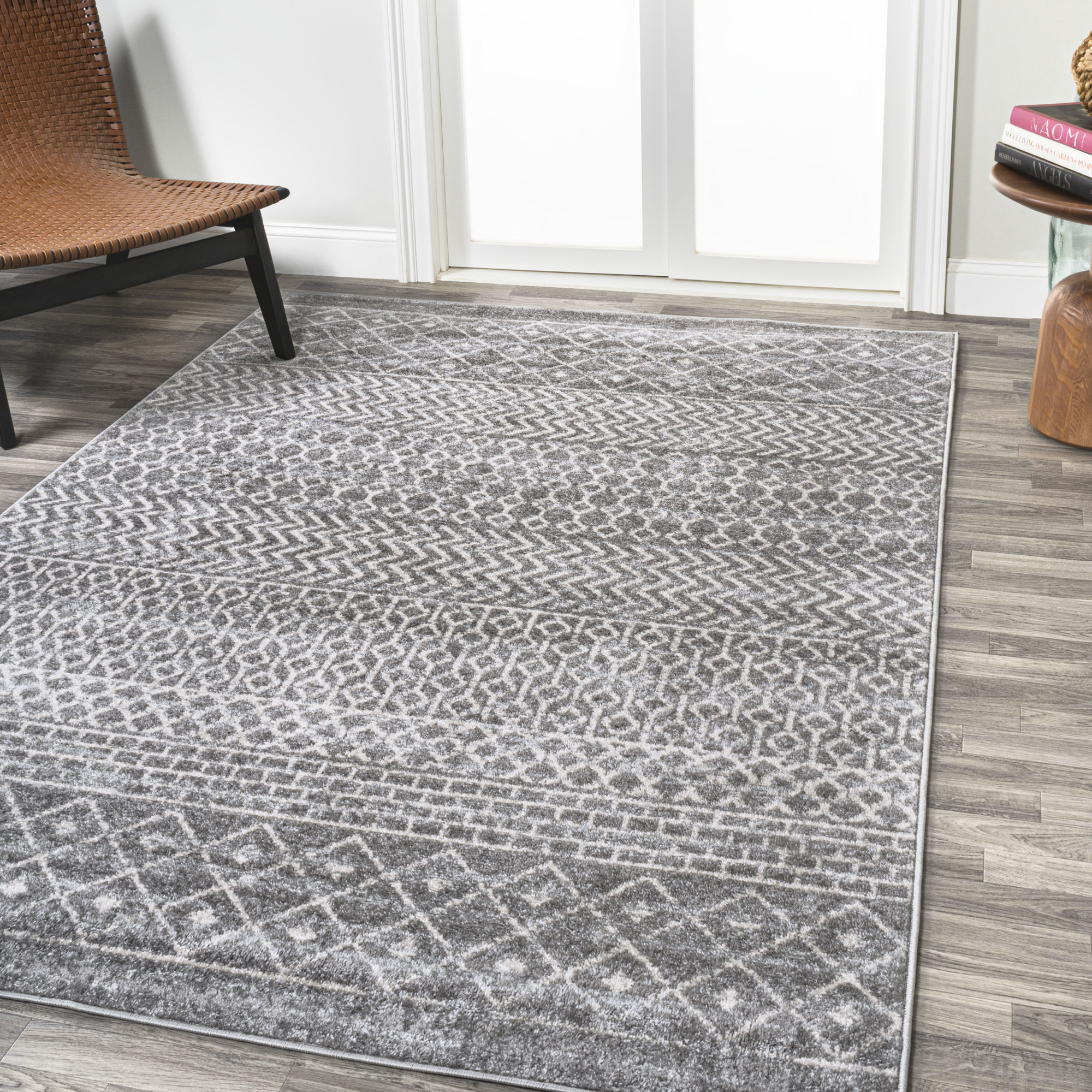Photos - Area Rug Hype JONATHAN Y Lighting MOH106-4 Moroccan  4' x 6' Polypropylene Moroccan & Tribal Indoor/Outdoor Rectangular  Gray 