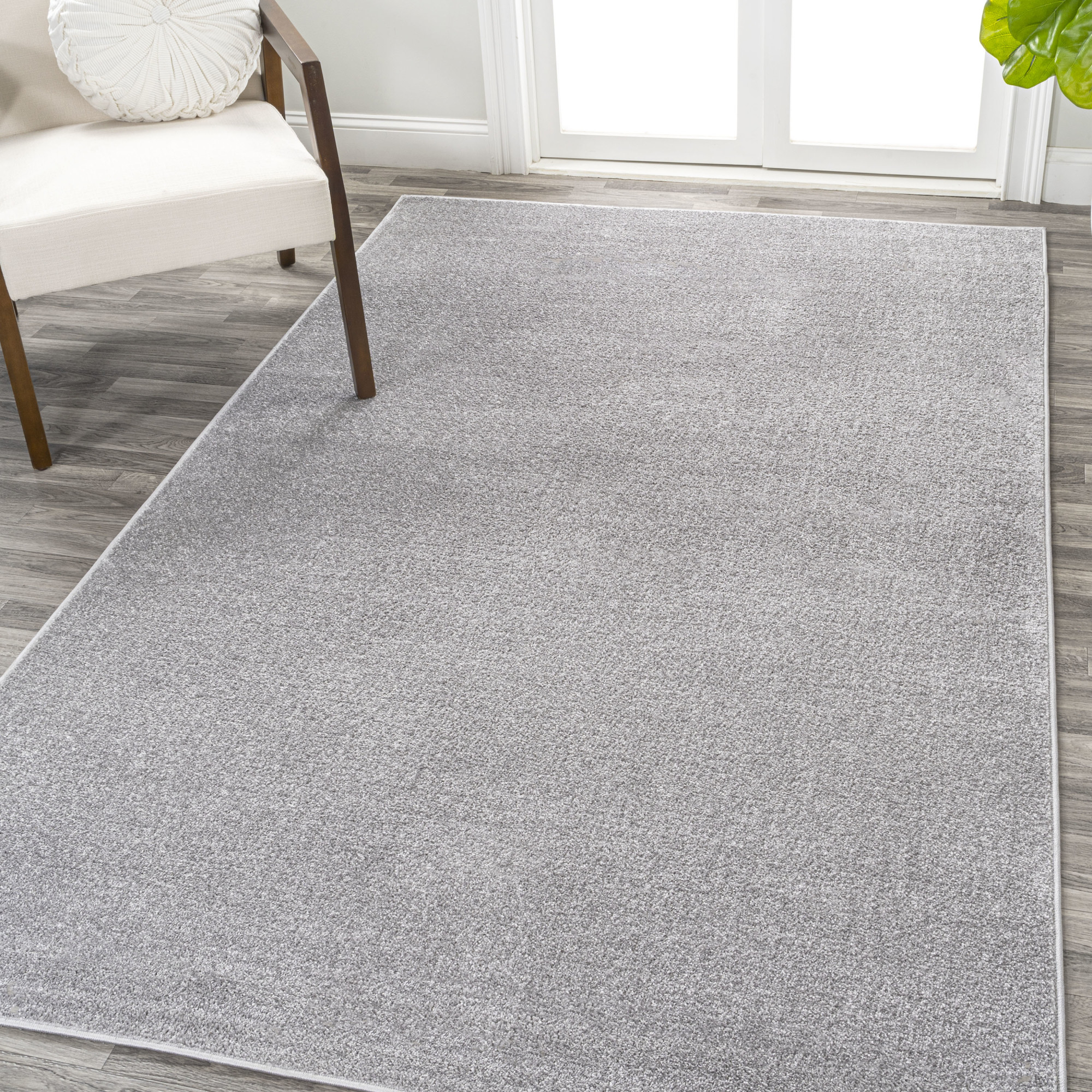 Photos - Area Rug SOLID JONATHAN Y Lighting SEU100-3 Supersoft 2-3/4' x 5' Polypropylene  Indoor  Light Gray Home Decor Rugs s 